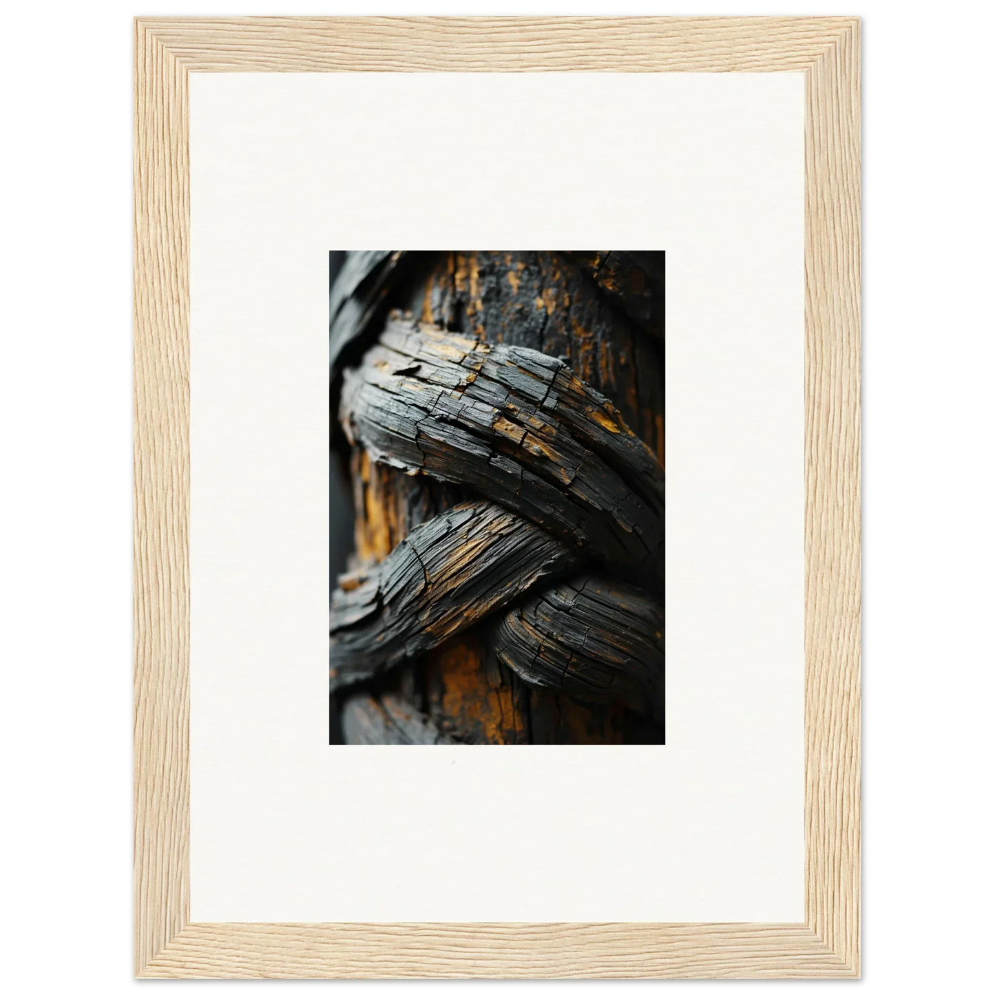 Close-up of textured weathered wood grain for a stylish Garden Balet canvas print