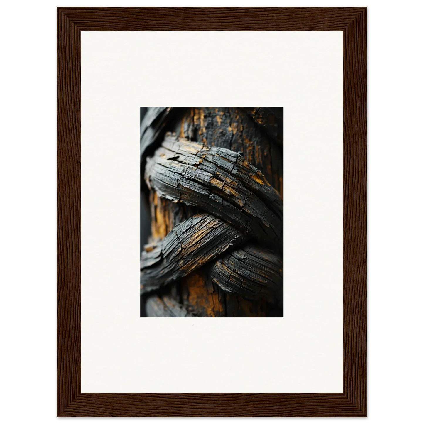 Weathered wood with orange hues, perfect for a Garden Balet canvas print decor