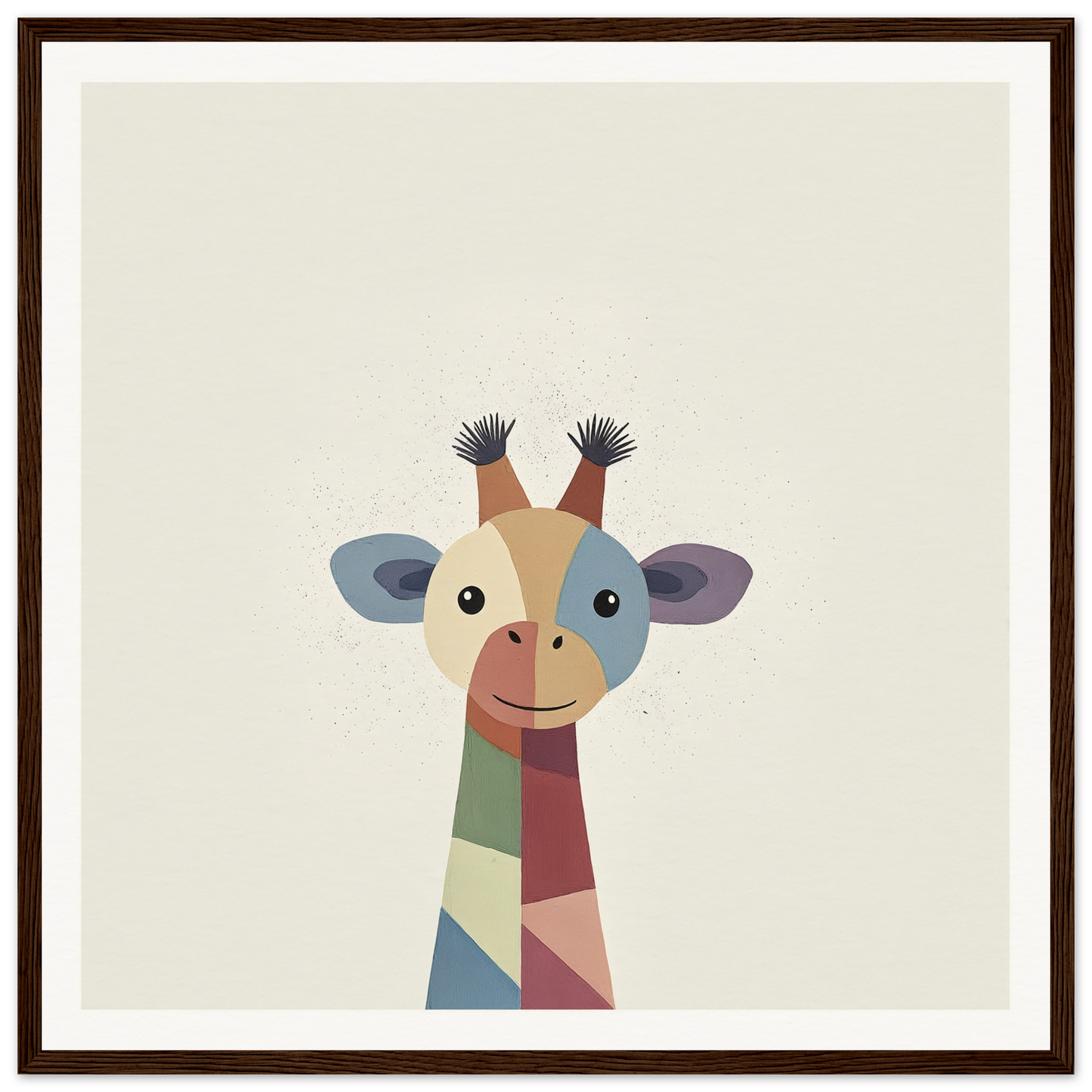 Geometric giraffe with colorful patchwork in Chroma Tall Tales design