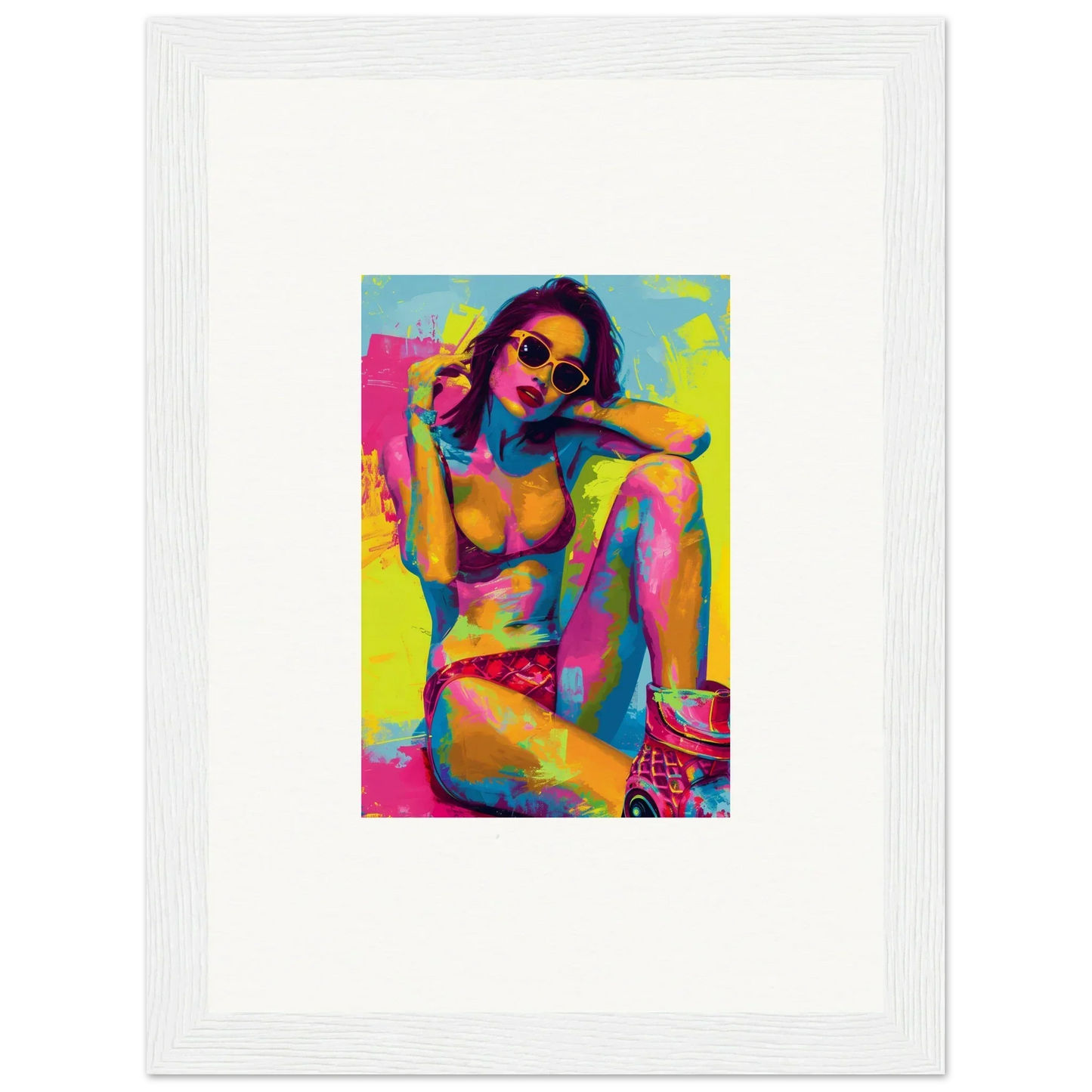 Colorful pop art portrait of a woman perfect for Daydream Elixirs canvas print decor