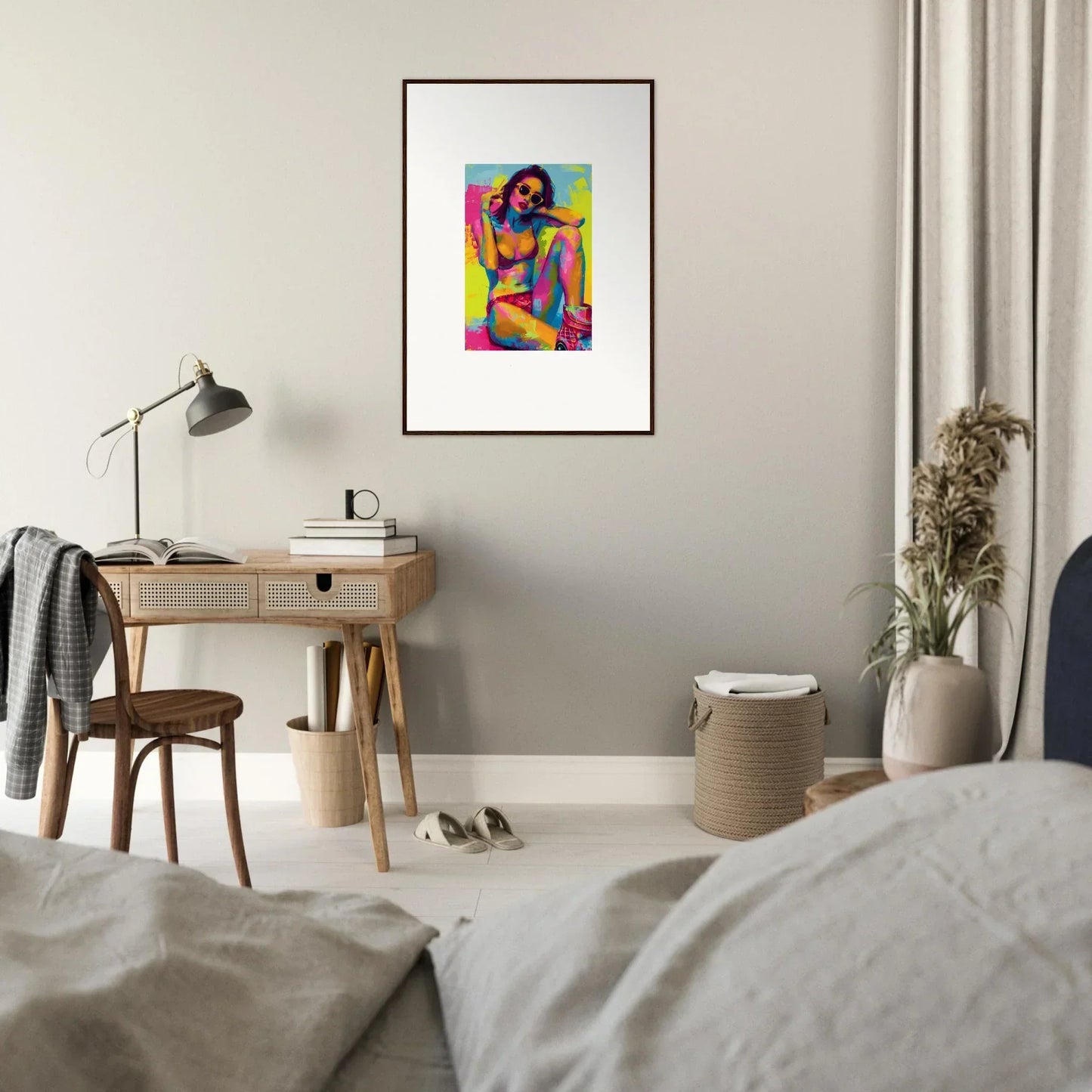 Colorful abstract painting of a human figure for stylish room decoration and Daydream Elixirs