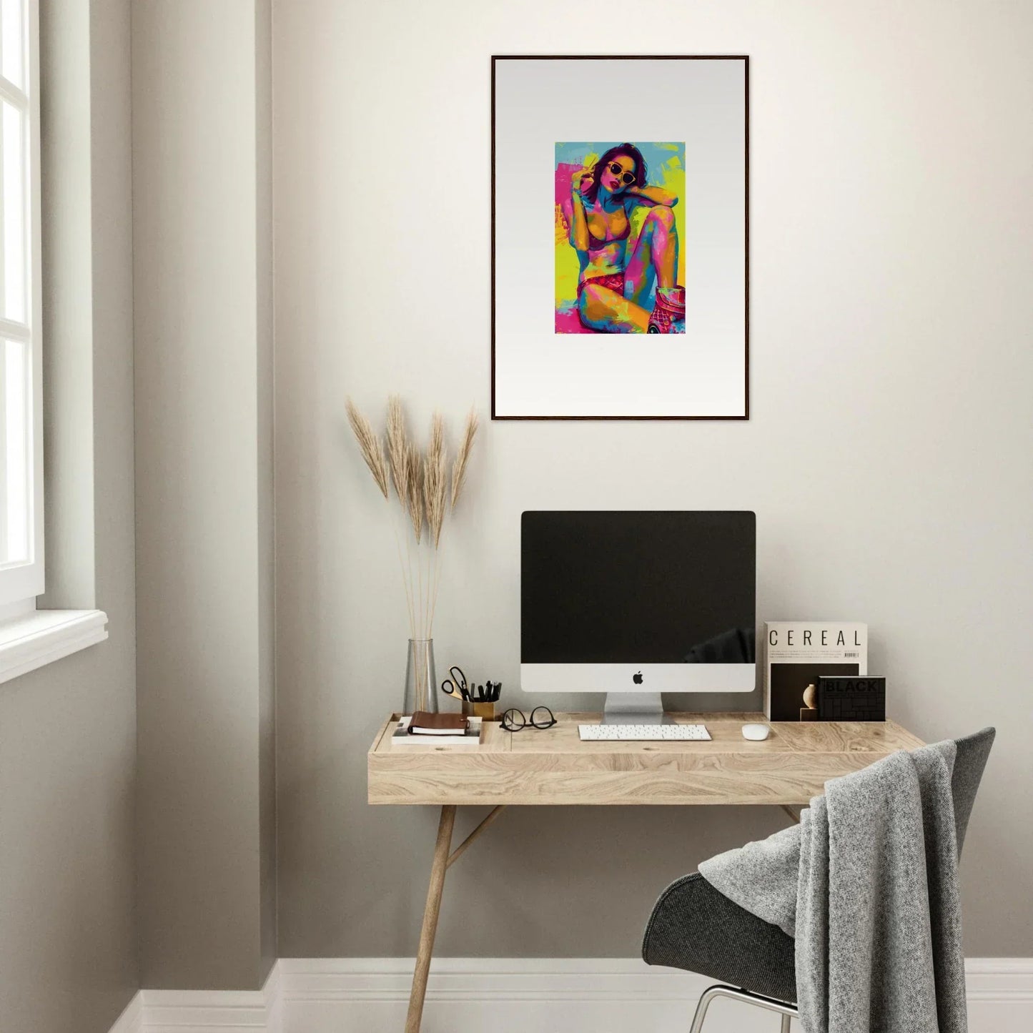 Colorful canvas print of a nude figure for trendy room decoration with Daydream Elixirs