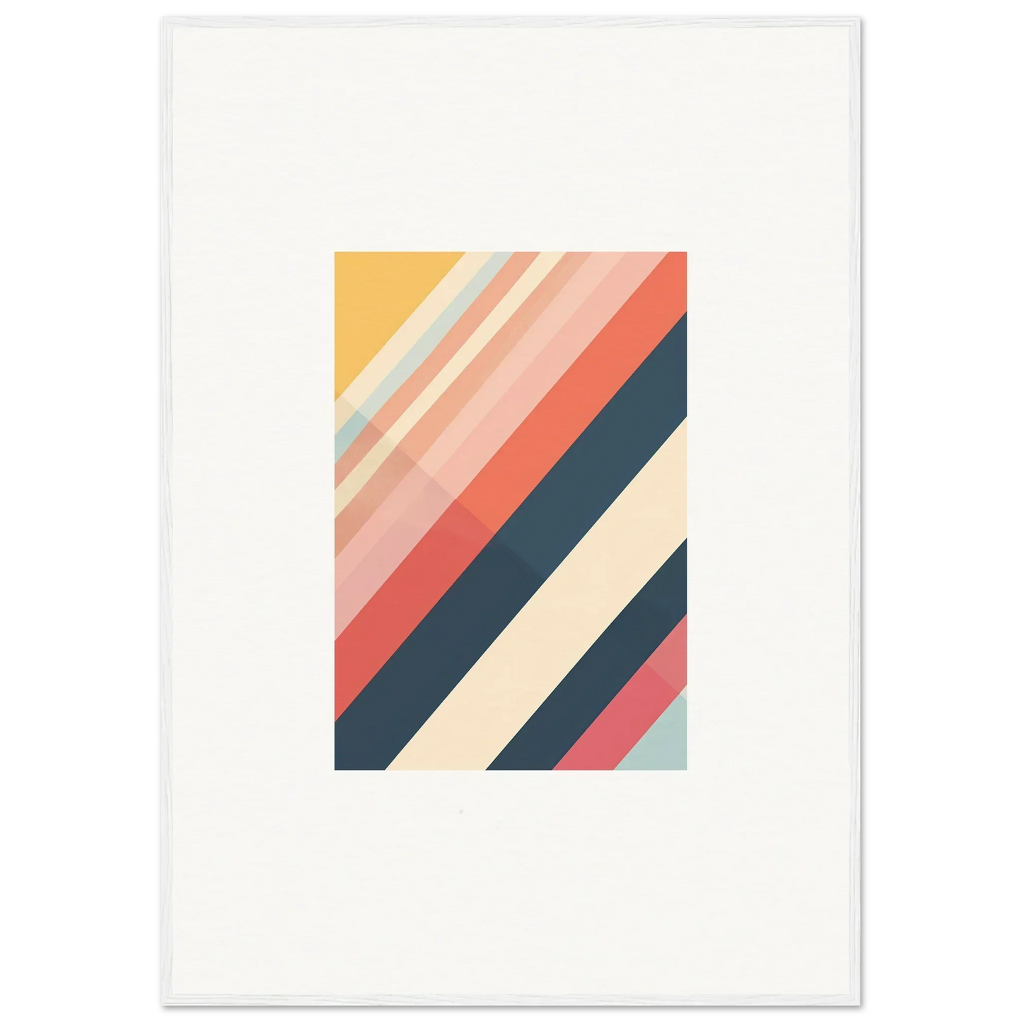 Abstract geometric diagonal stripes in warm and cool colors for room decor essence shift