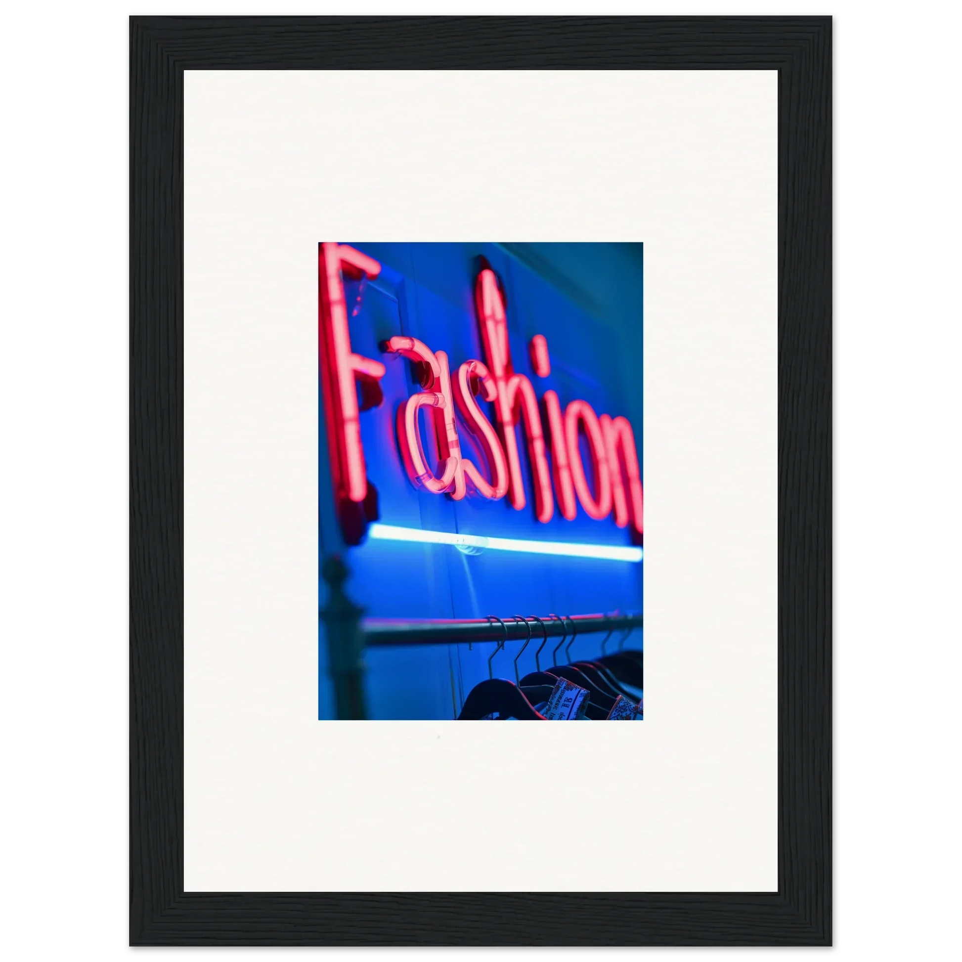 Neon Fashion sign in pink for stylish velvet signature room decor or framed wall art