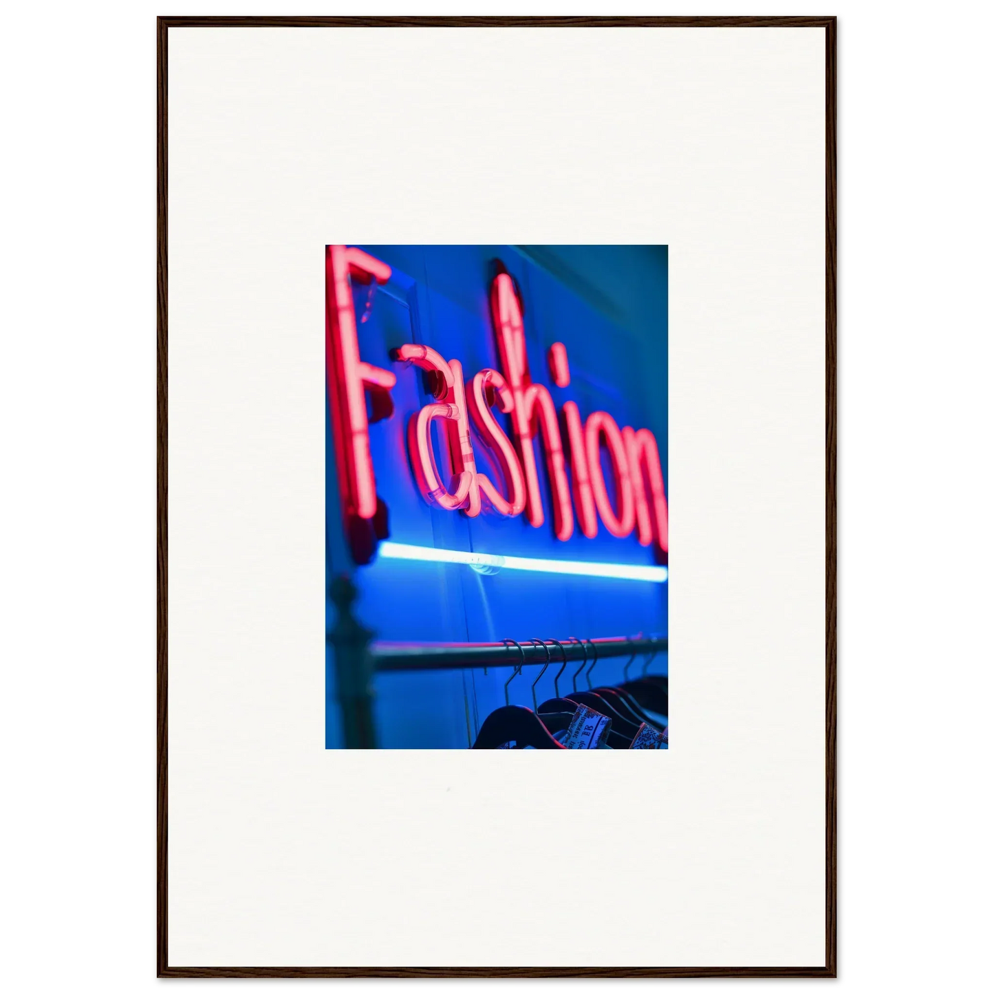 Neon Fashion sign in bright pink for stylish Room Decor and Velvet Signature art