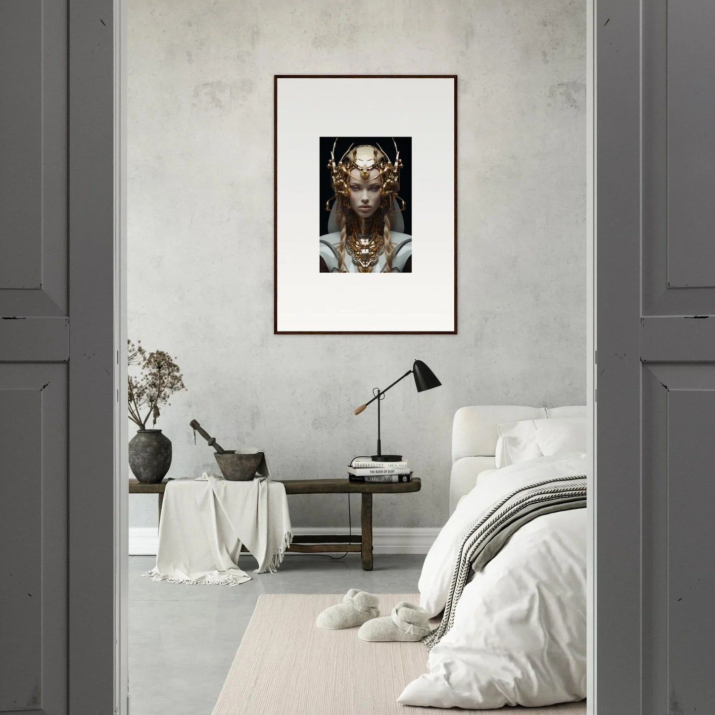 Framed wall art of a fantastical creature for unique room decor in Virtual Echo