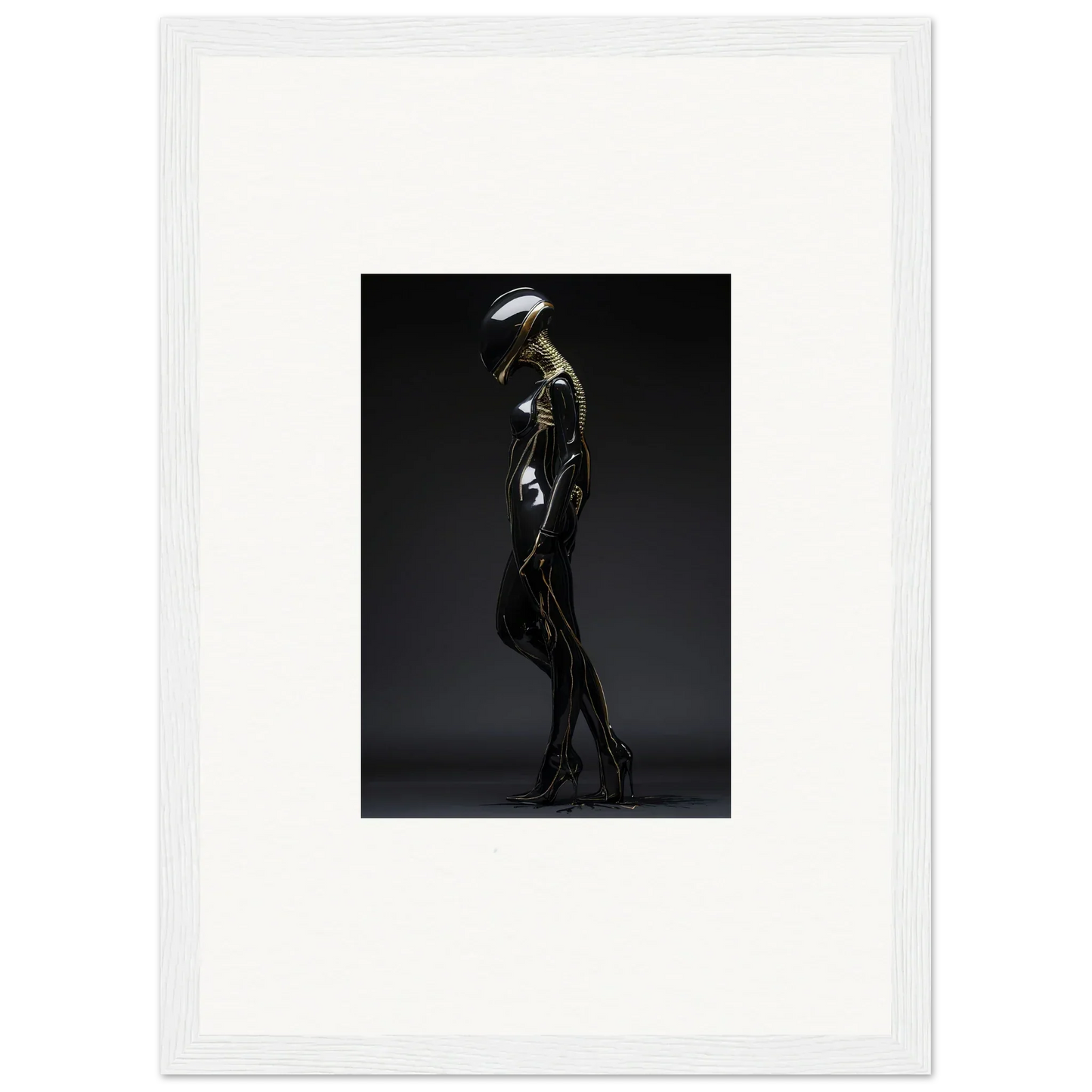 Skeletal figure in top hat and cane, perfect for room decor or framed wall art