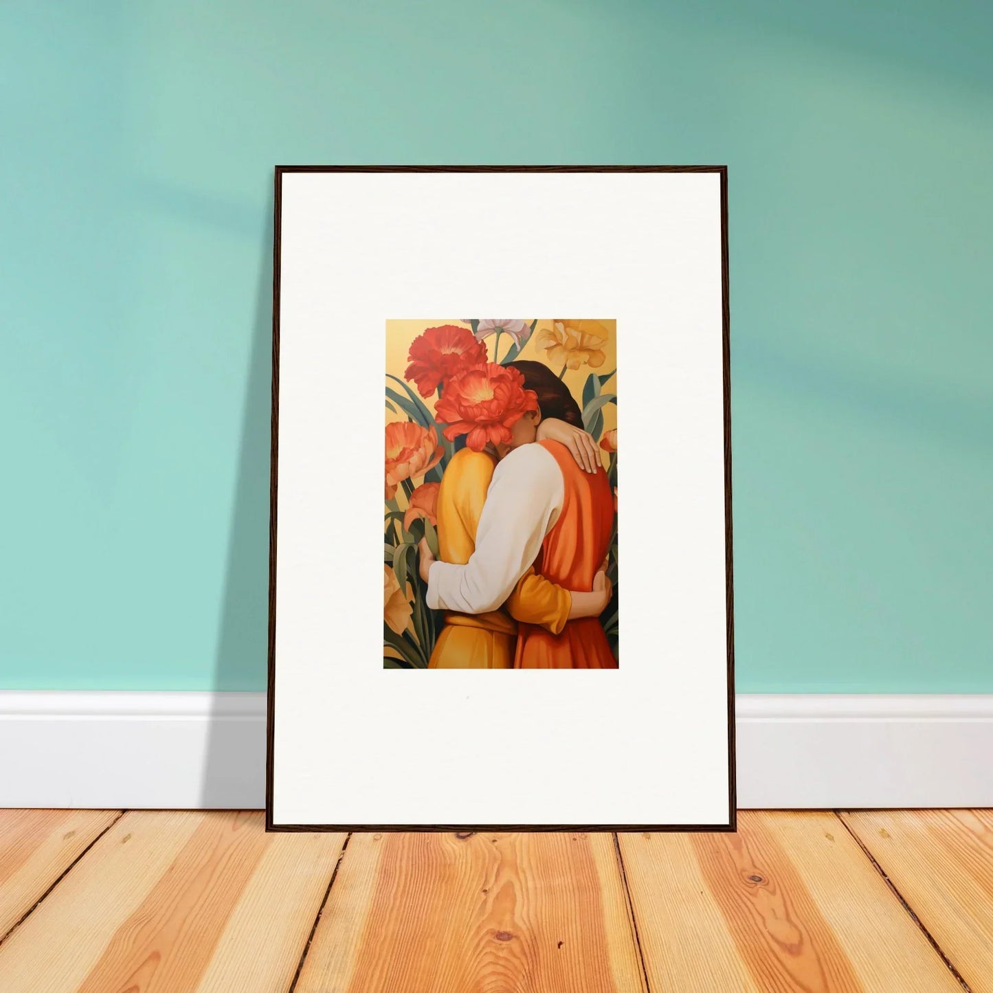 Framed Colorful Intimate Liquescence canvas print brightening up your room decoration