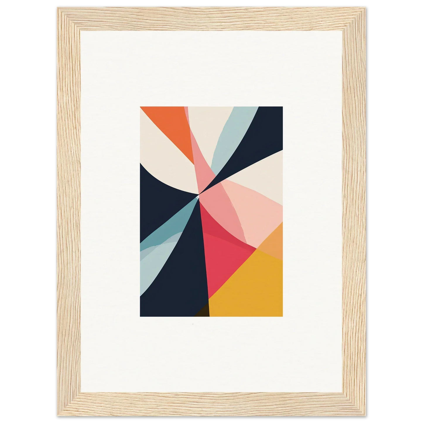 Framed geometric canvas print of Cosmic Tango Explodes for vibrant room decoration