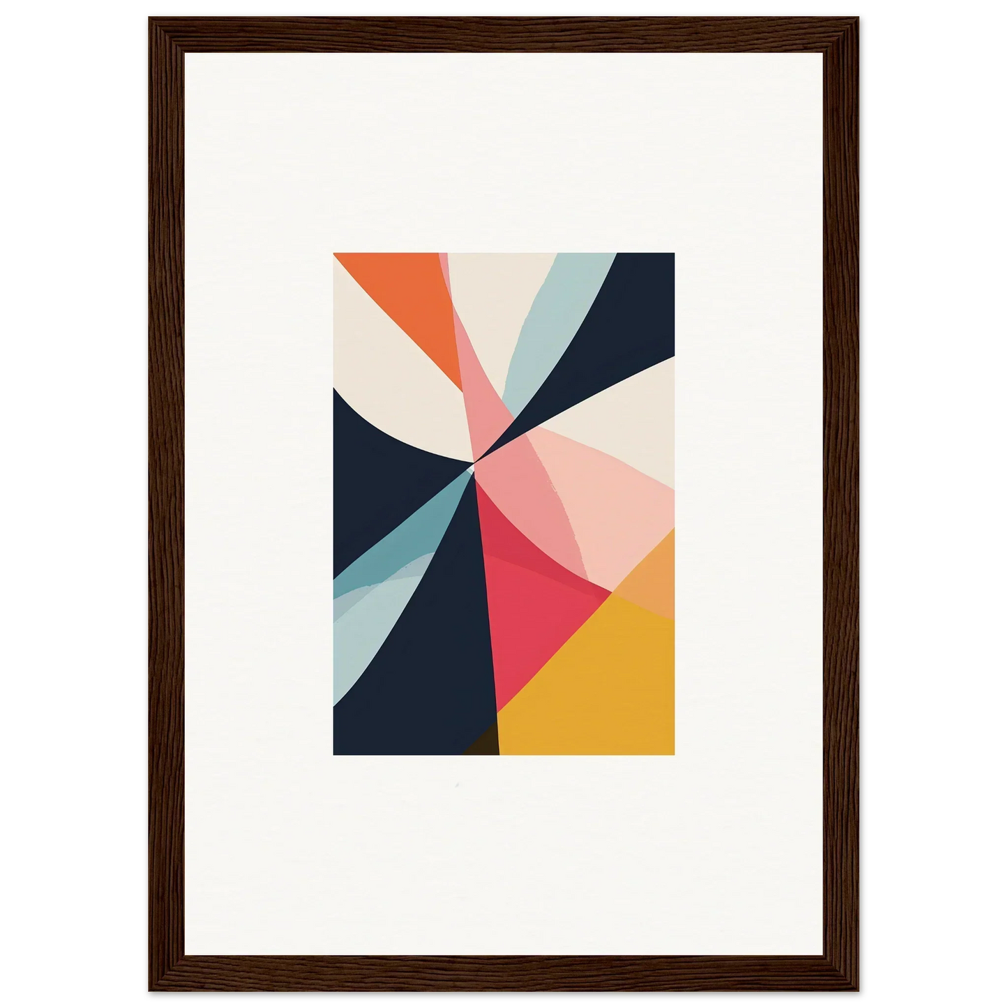 Colorful triangular shapes in Abstract Geometric Artwork for a stunning room decoration