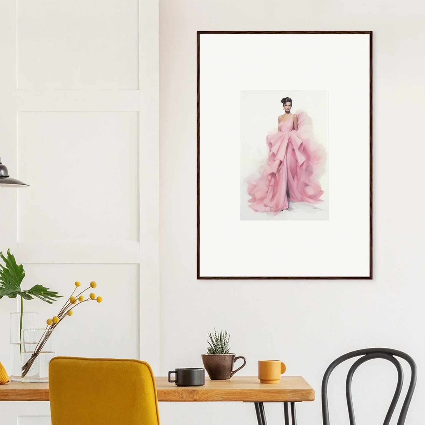 Framed Dance Sausalsea étoiles art of a figure in a pink gown for your collection