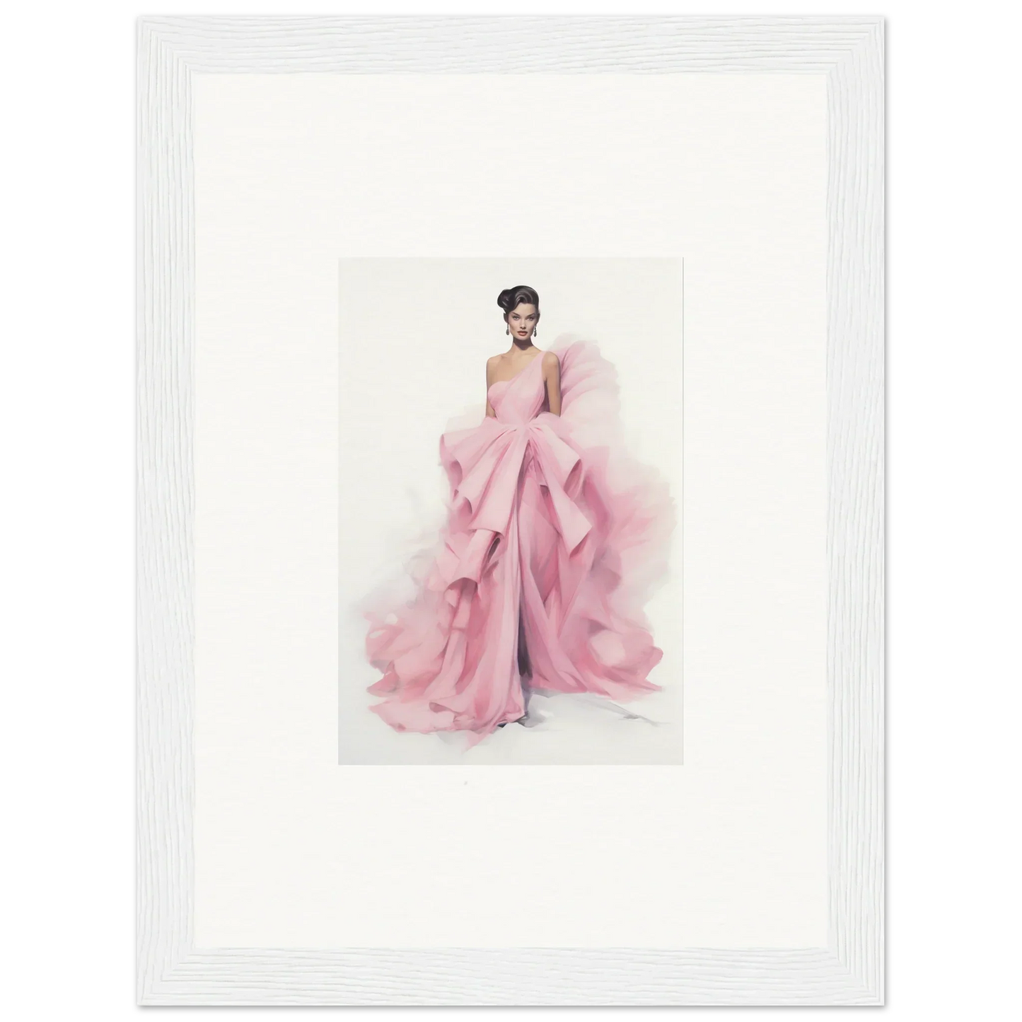 Elegant pink ruffled gown with flowing silhouette from Dance Sausalsea Étoiles