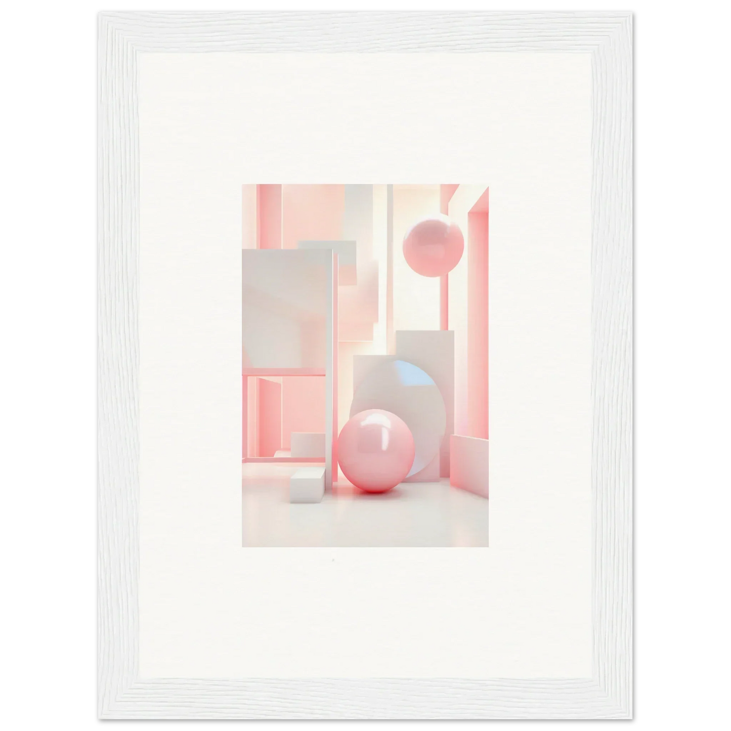 Cute pink balloon in a pastel setting, perfect for room decoration and wall art