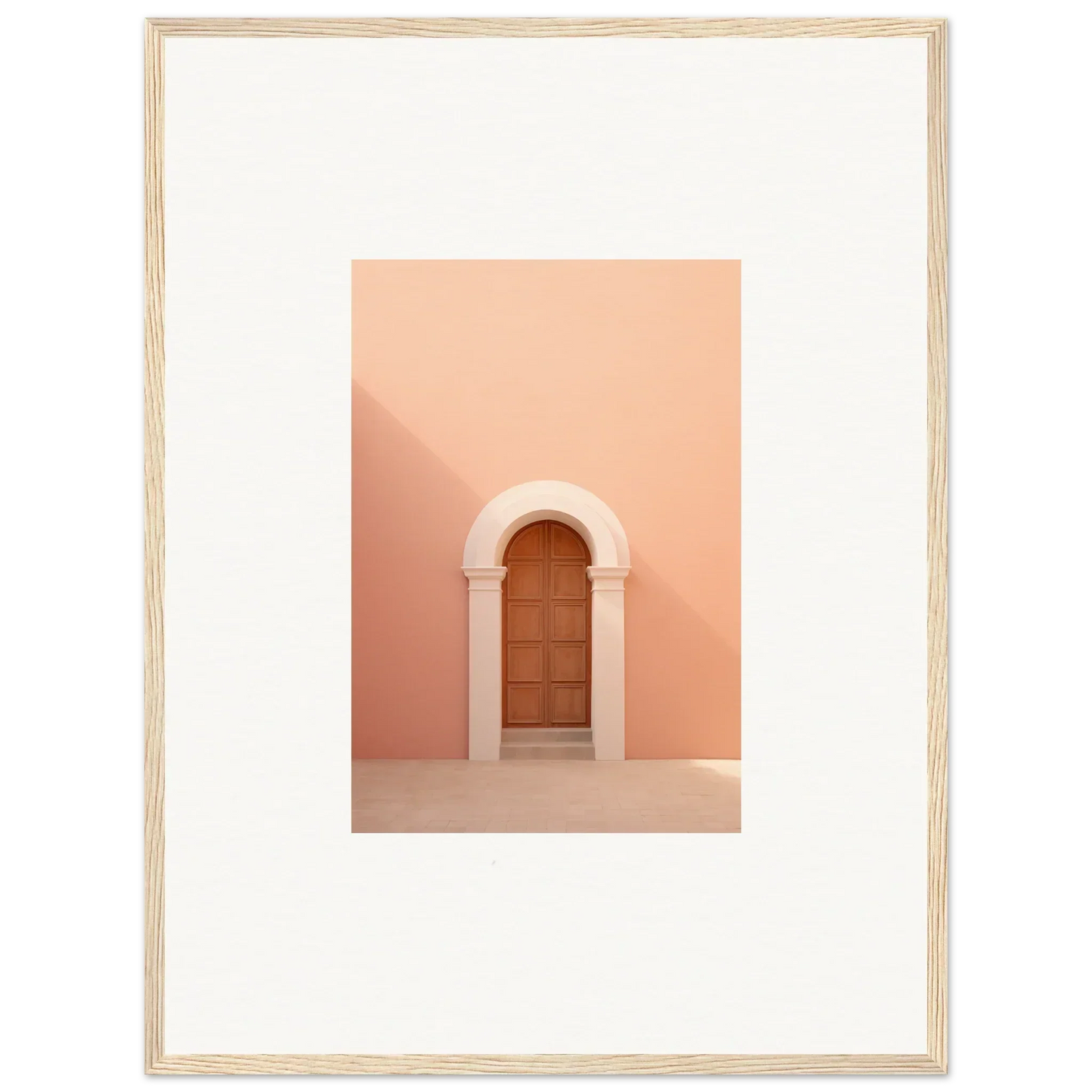 Wooden door in a stone archway, perfect for Dream Portal Solace framed wall art