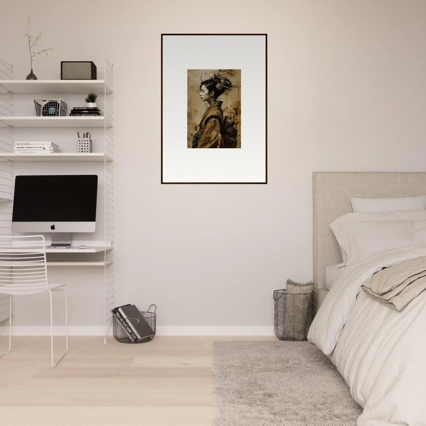 Framed historical portrait for room decoration, perfect for your Whisper Muse vibe