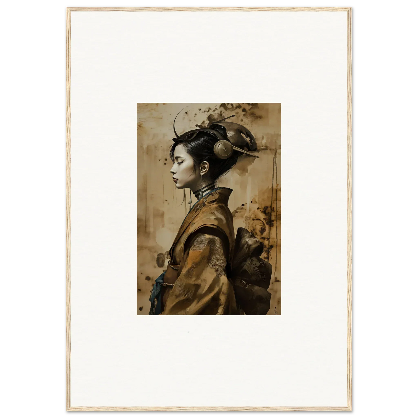 Beautiful woman in traditional East Asian attire for a dreamy Whisper Muse canvas print