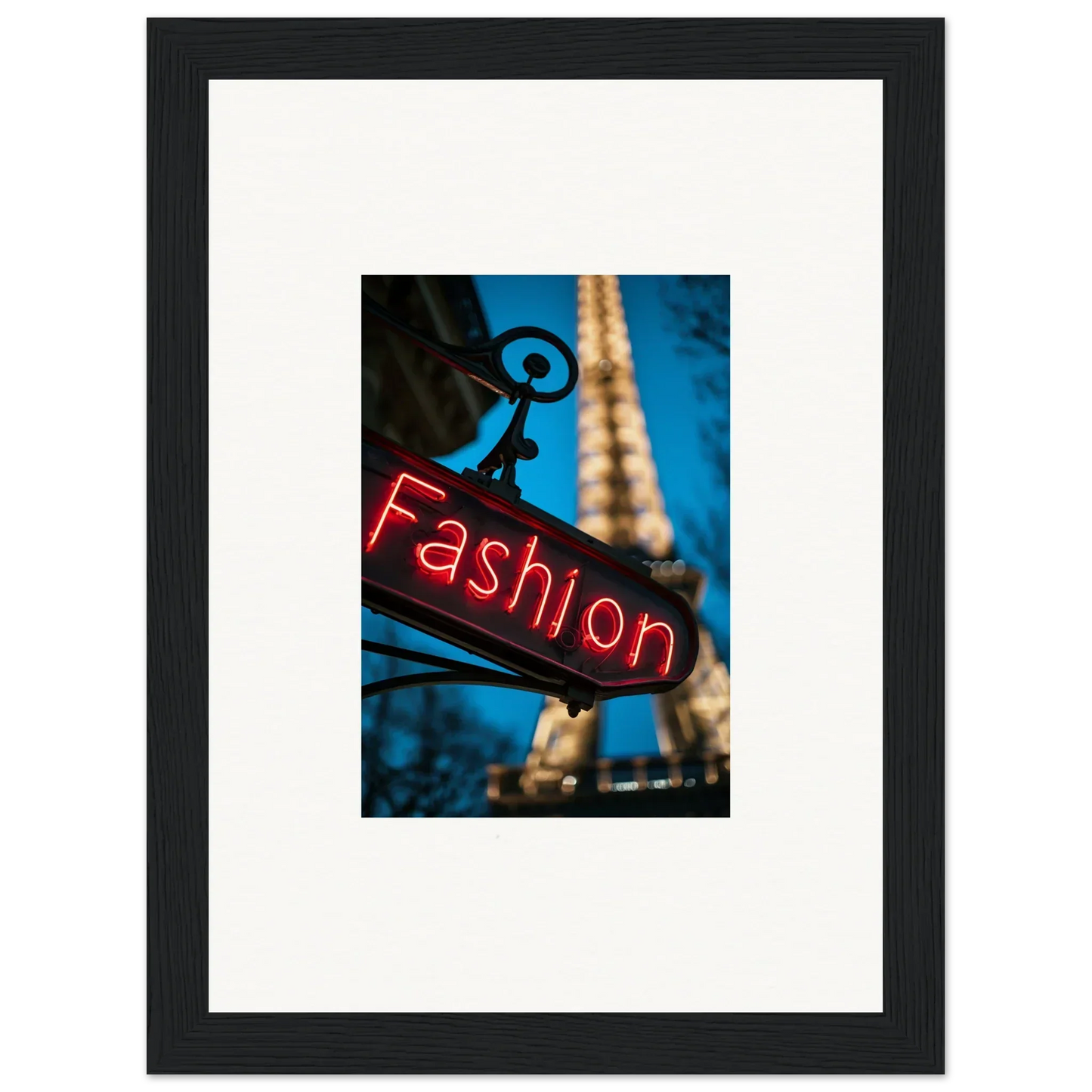 Illuminated red neon Fashion sign for trendy room decoration in Vanity Dreams canvas print