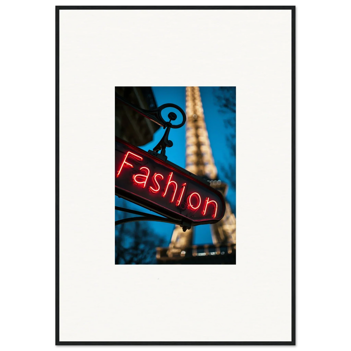 Illuminated red neon Fashion sign perfect for Vanity Dreams room decoration canvas print
