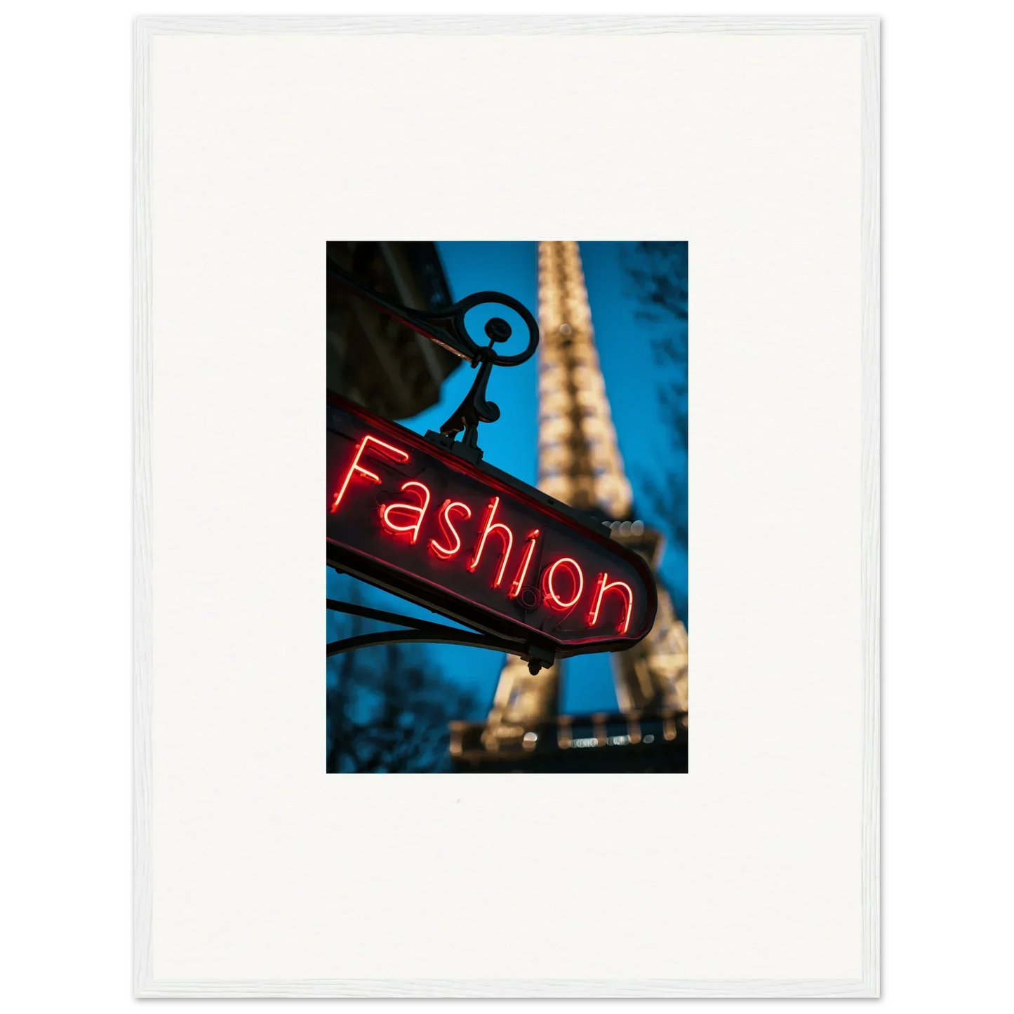 Illuminated red neon Fashion sign perfect for Vanity Dreams room decoration canvas print