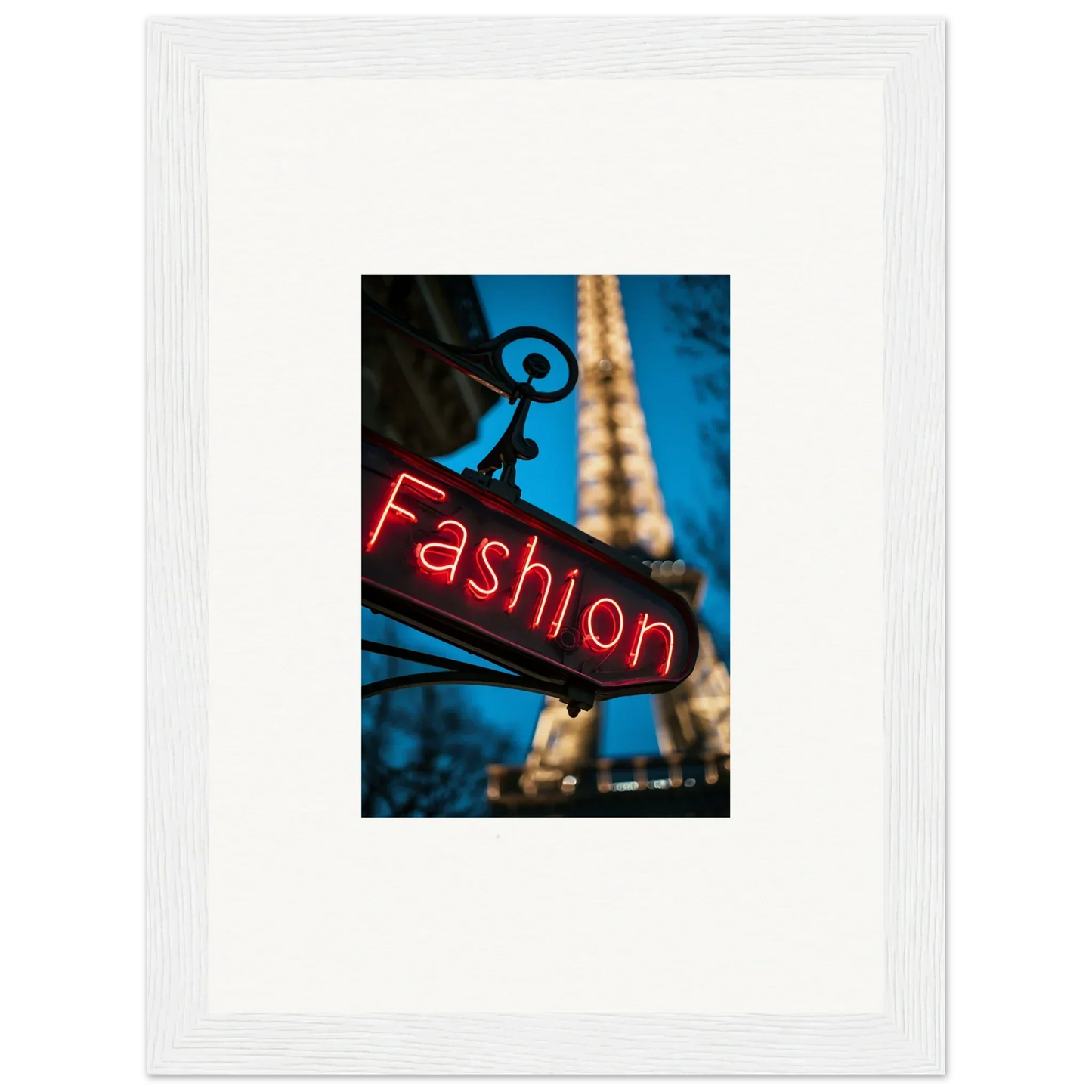 Illuminated red neon Fashion sign on a stylish bracket perfect for Vanity Dreams room decoration