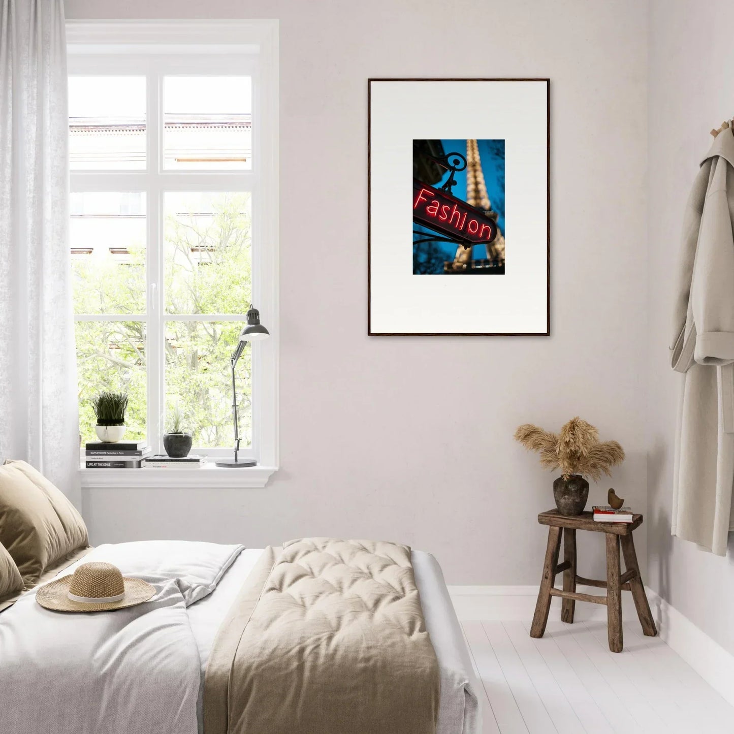 Framed canvas print of Fashion in bright colors for stylish room decoration