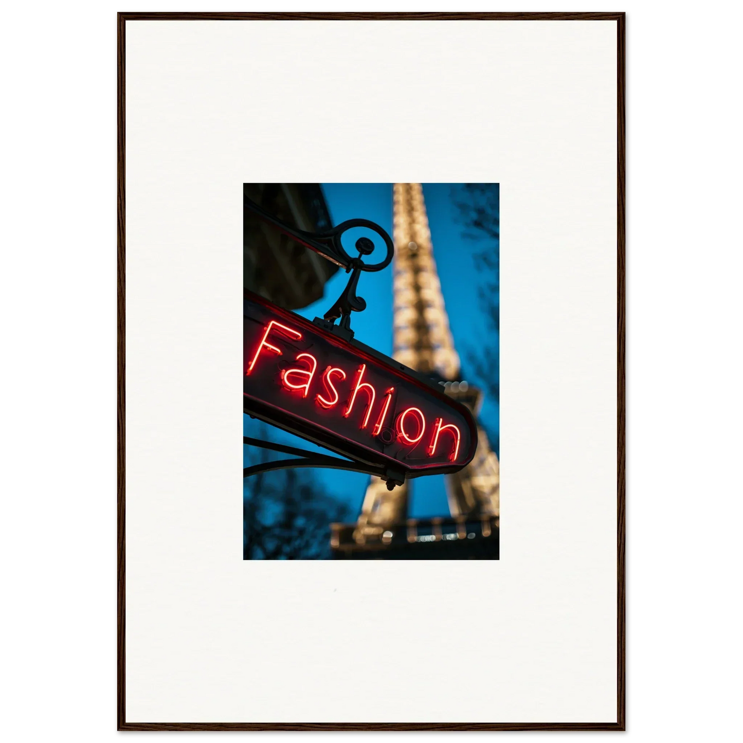 Vibrant red neon Fashion sign perfect for your Vanity Dreams room decoration canvas print