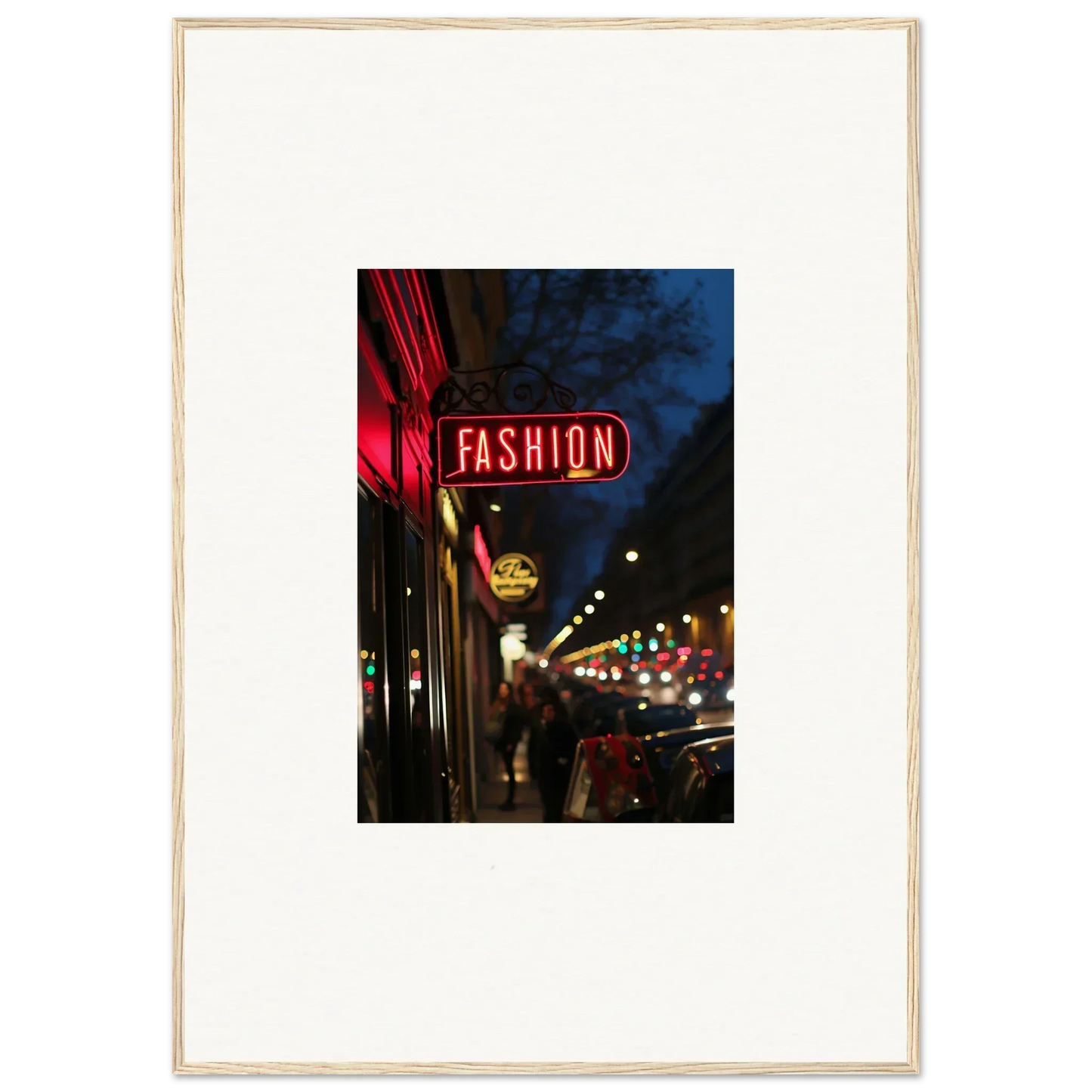 Illuminated red neon Fashion sign for cool midnight hum room decoration canvas print