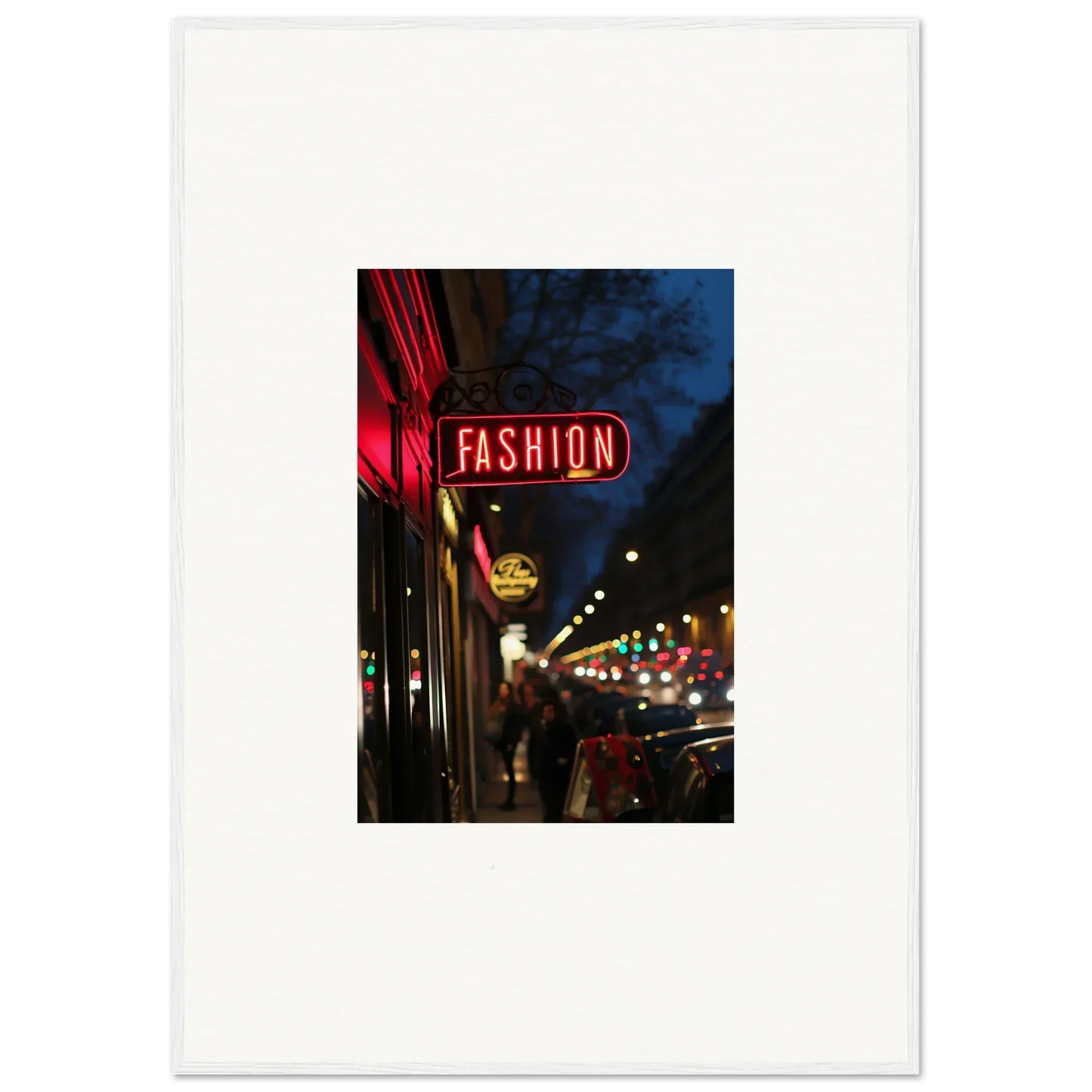 Illuminated red neon Fashion sign for stylish room decoration in Electric Midnight Hum