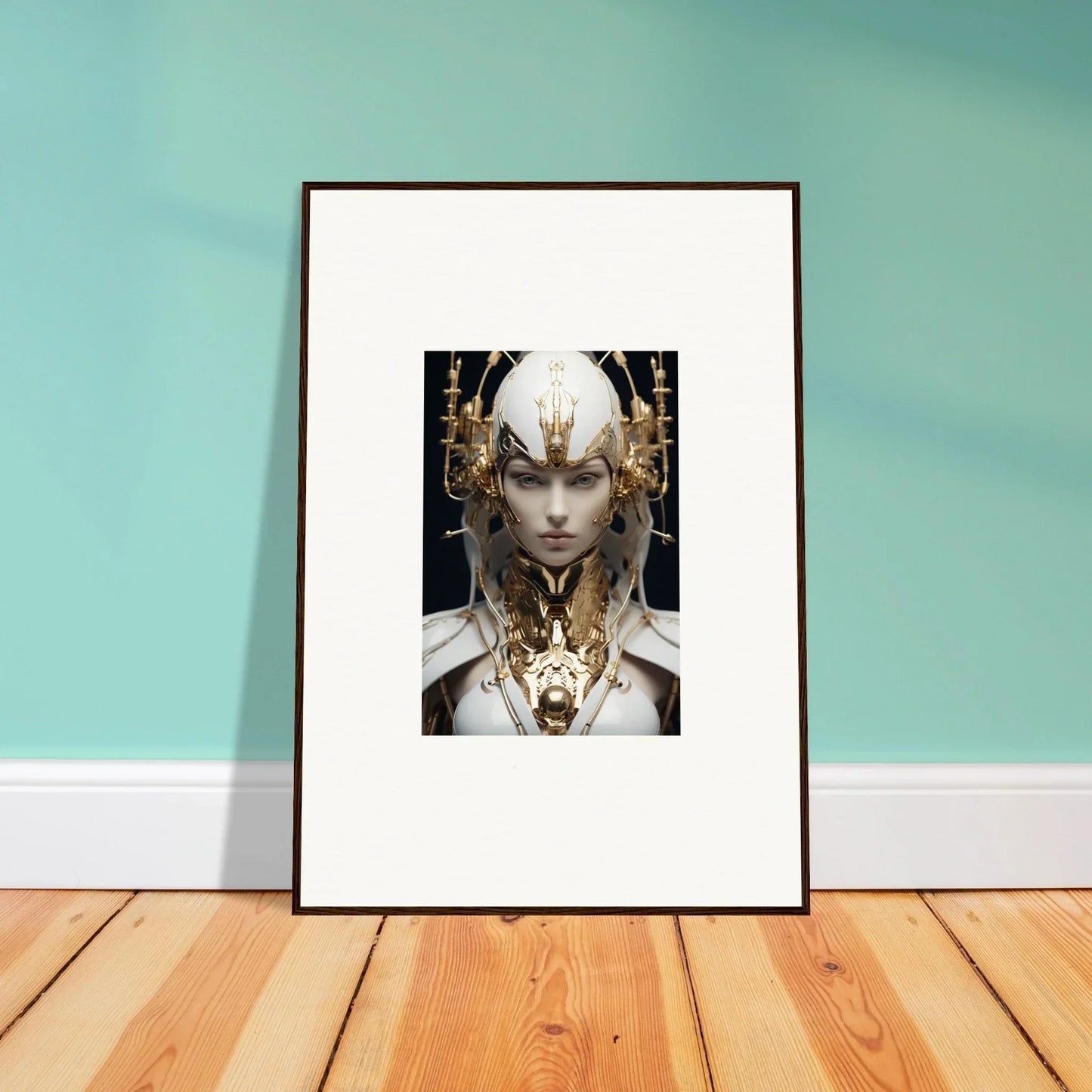 Framed canvas print of a surreal figure for unique room decoration and halcyon existence