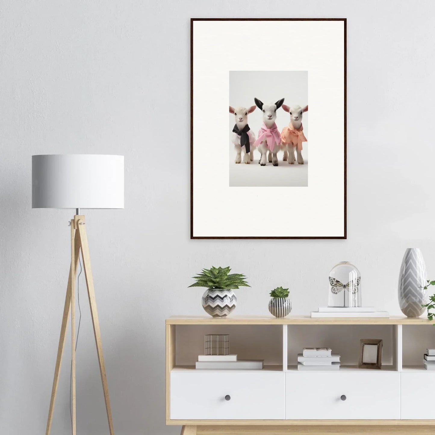 Framed wall art of ballet dancers in pink tutus from Enchanted Kidding Threads