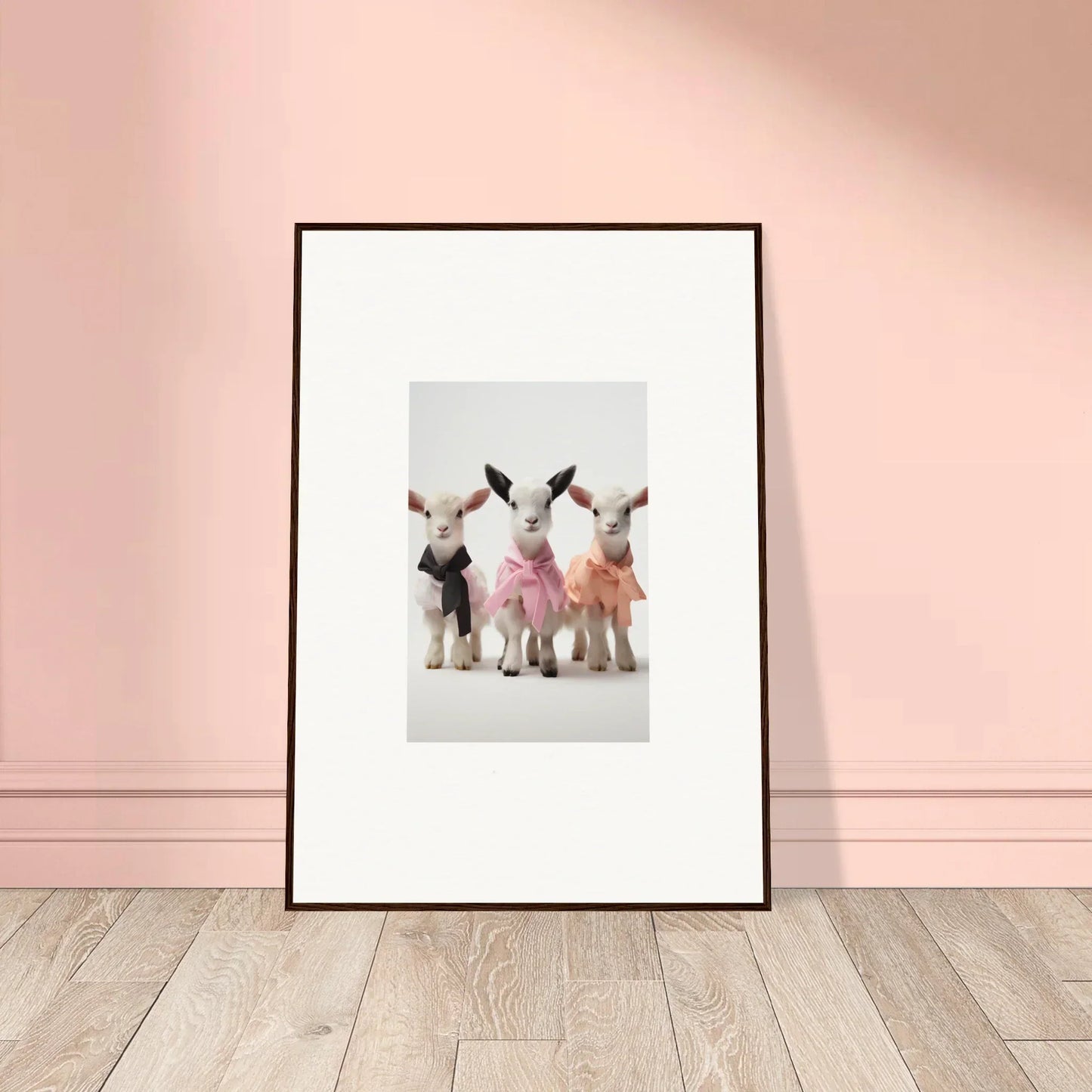 Framed wall art of three ballet dancers in tutus from Enchanted Kidding Threads