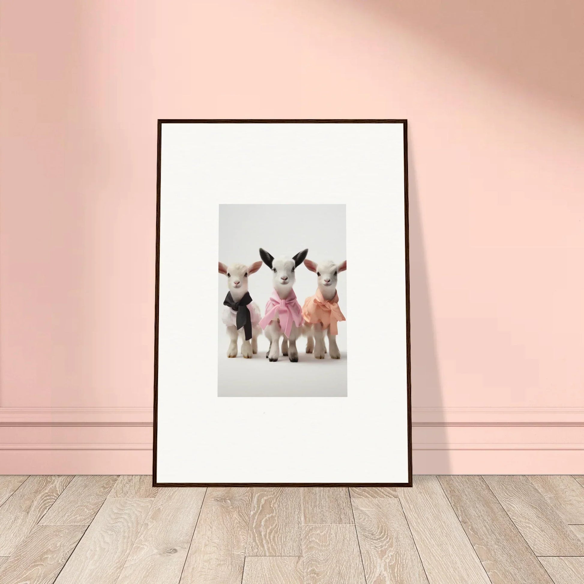 Framed wall art of three ballet dancers in tutus from Enchanted Kidding Threads