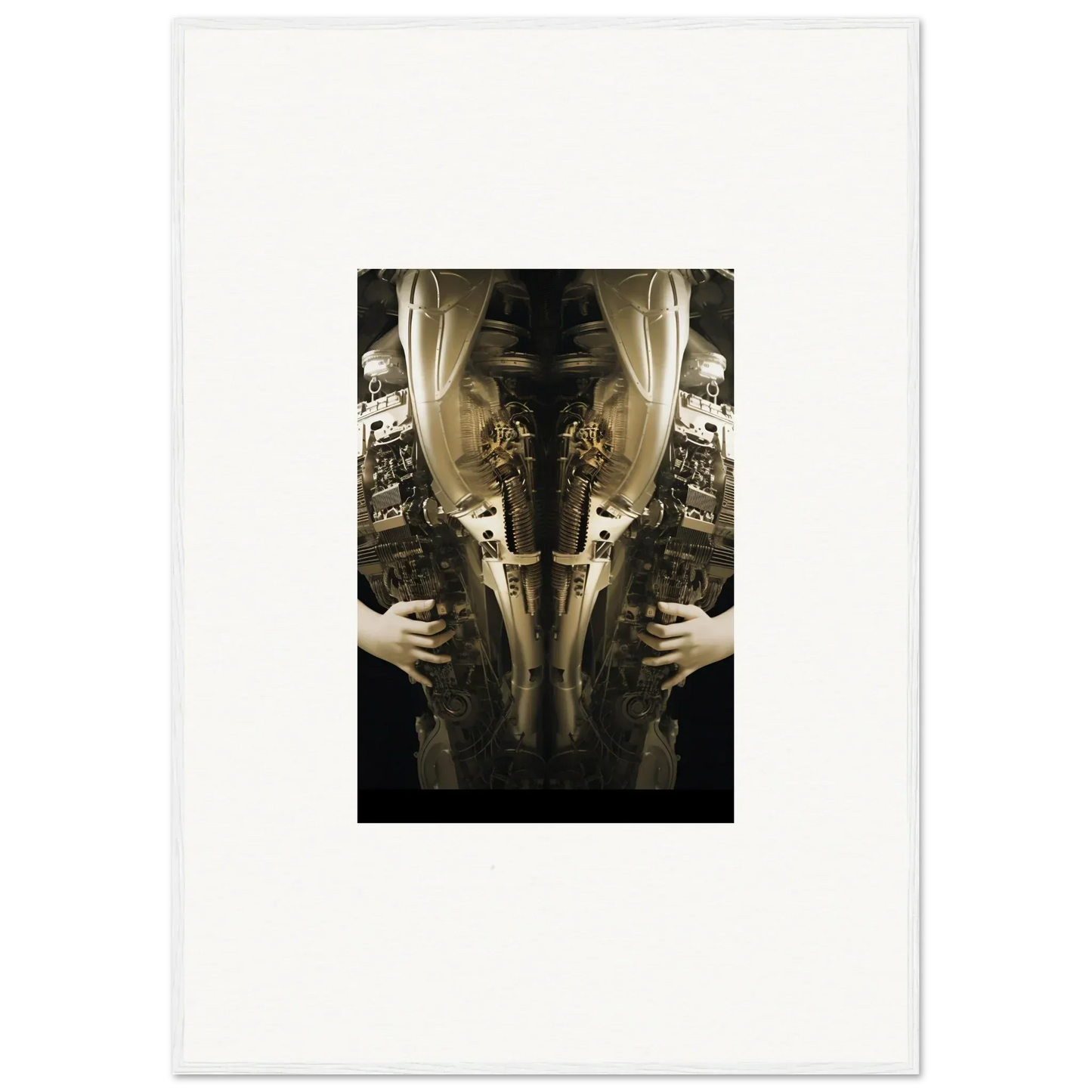 Mirrored hands holding ornate objects, ideal for elegance quandary room decor