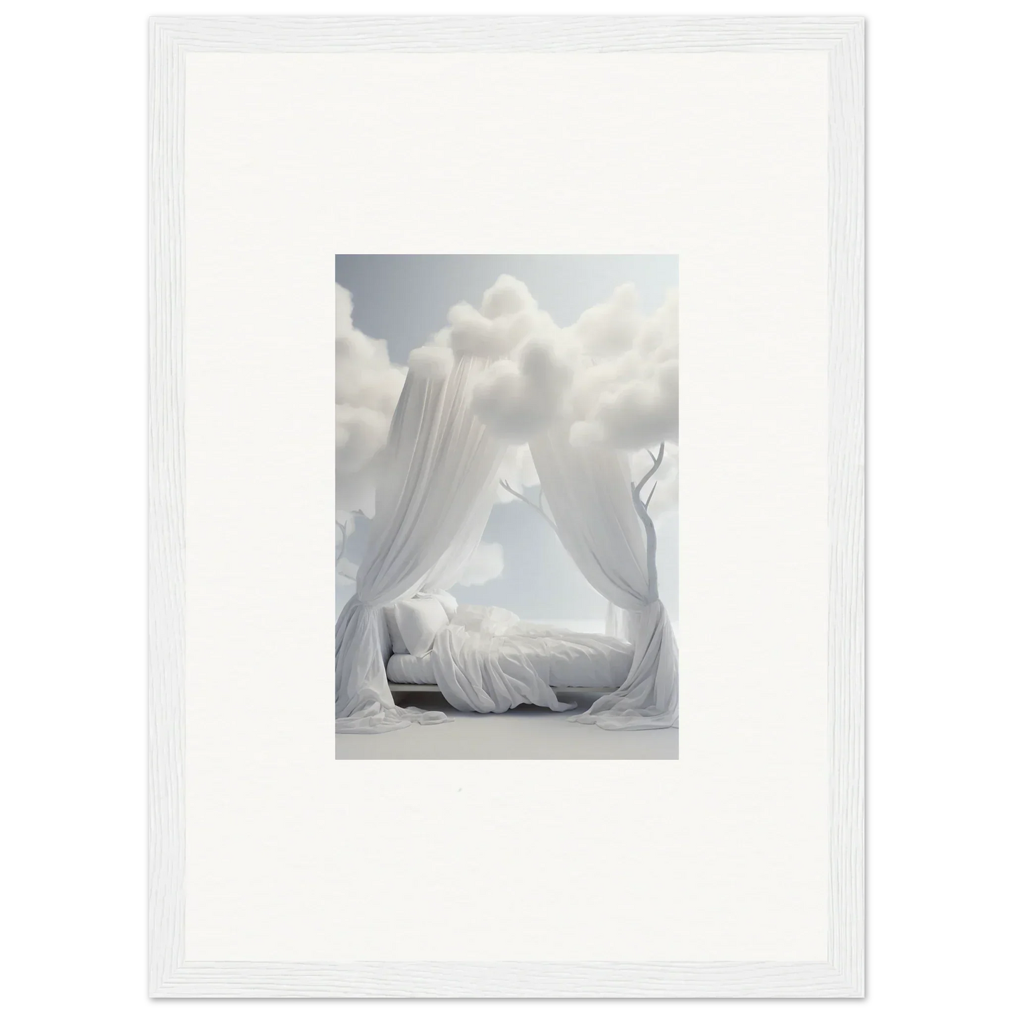 White fabric draped over a curve, creating an ethereal shape for stunning room decoration