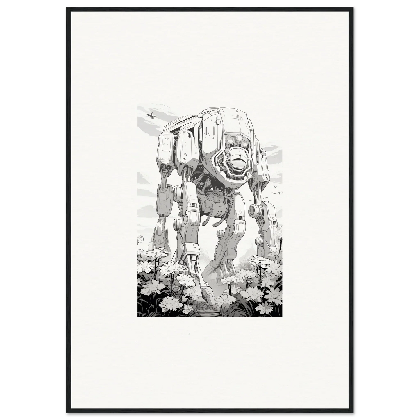 Mechanical quadrupedal walker wall art for room decoration inspired by Star Wars AT-AT