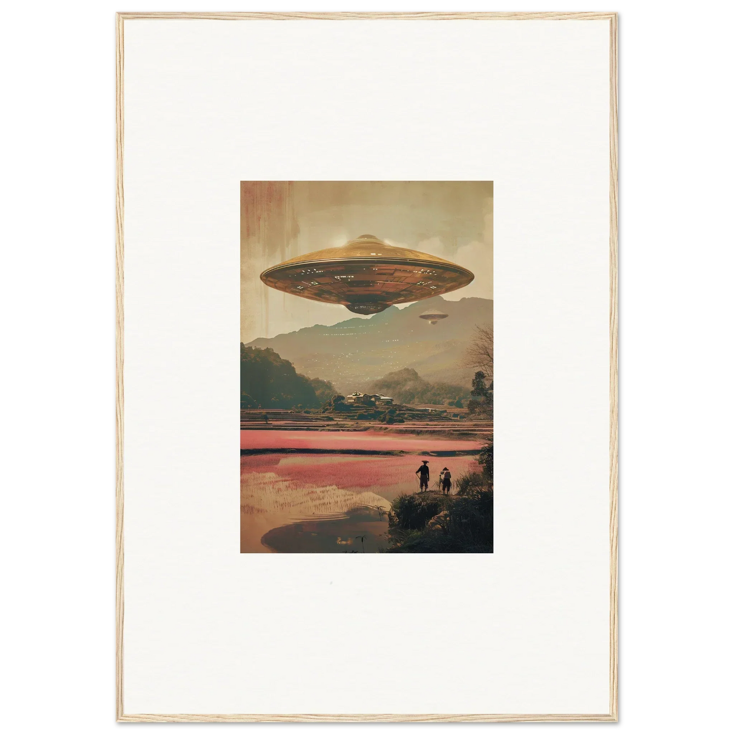 Flying saucer-shaped UFO for dream resonance in room decoration canvas print