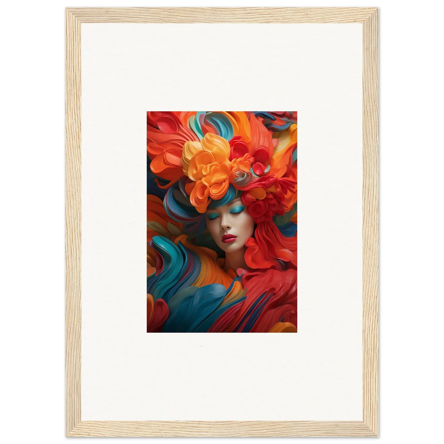 Vibrant canvas print of Floral Dream Ecstasy for lively room decoration
