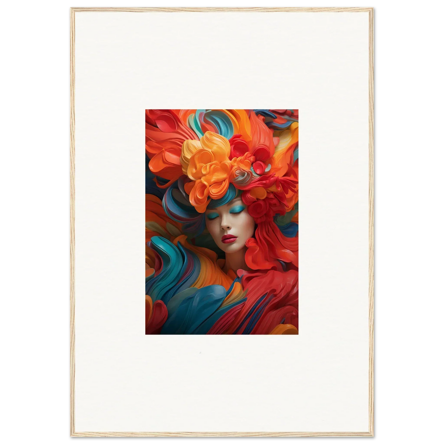 Vibrant Floral Dream Ecstasy painting, perfect for colorful room decoration canvas print