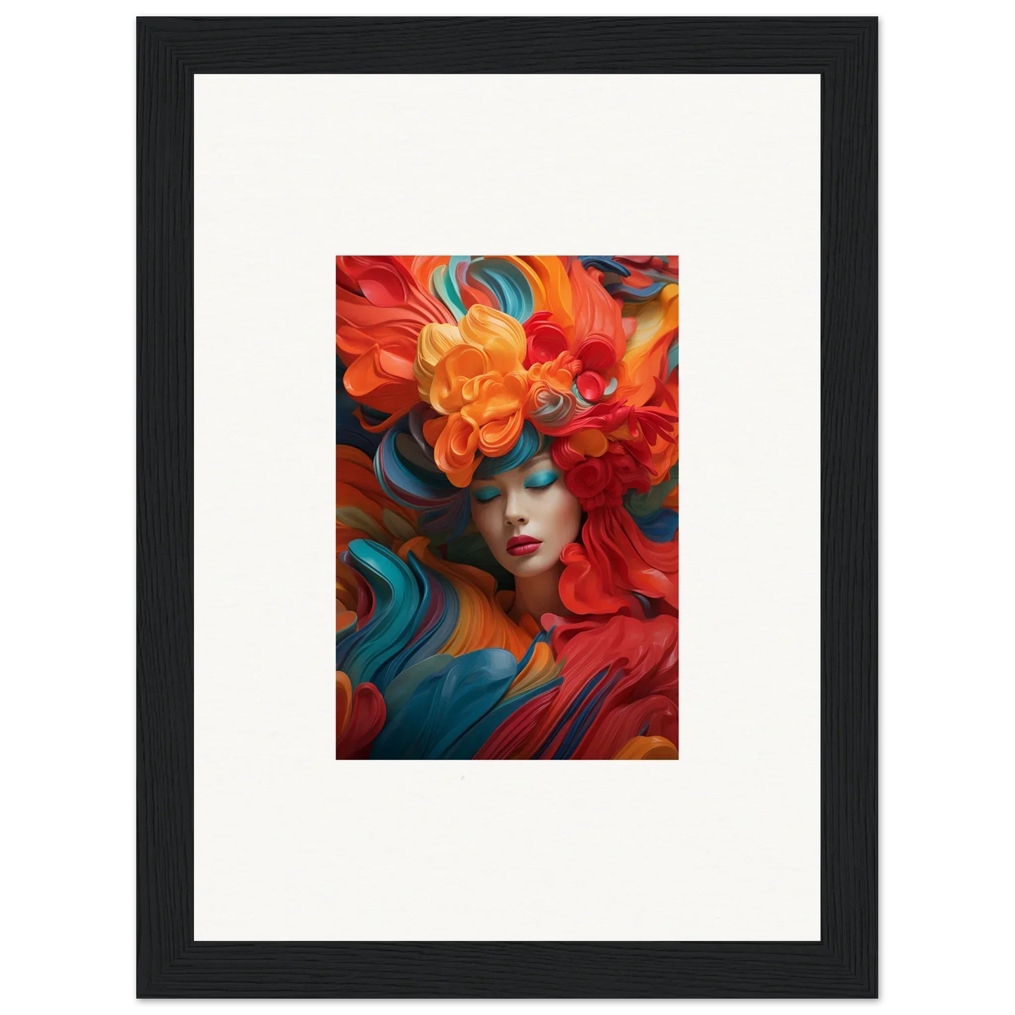Vibrant canvas print of Floral Dream Ecstasy for trendy room decoration