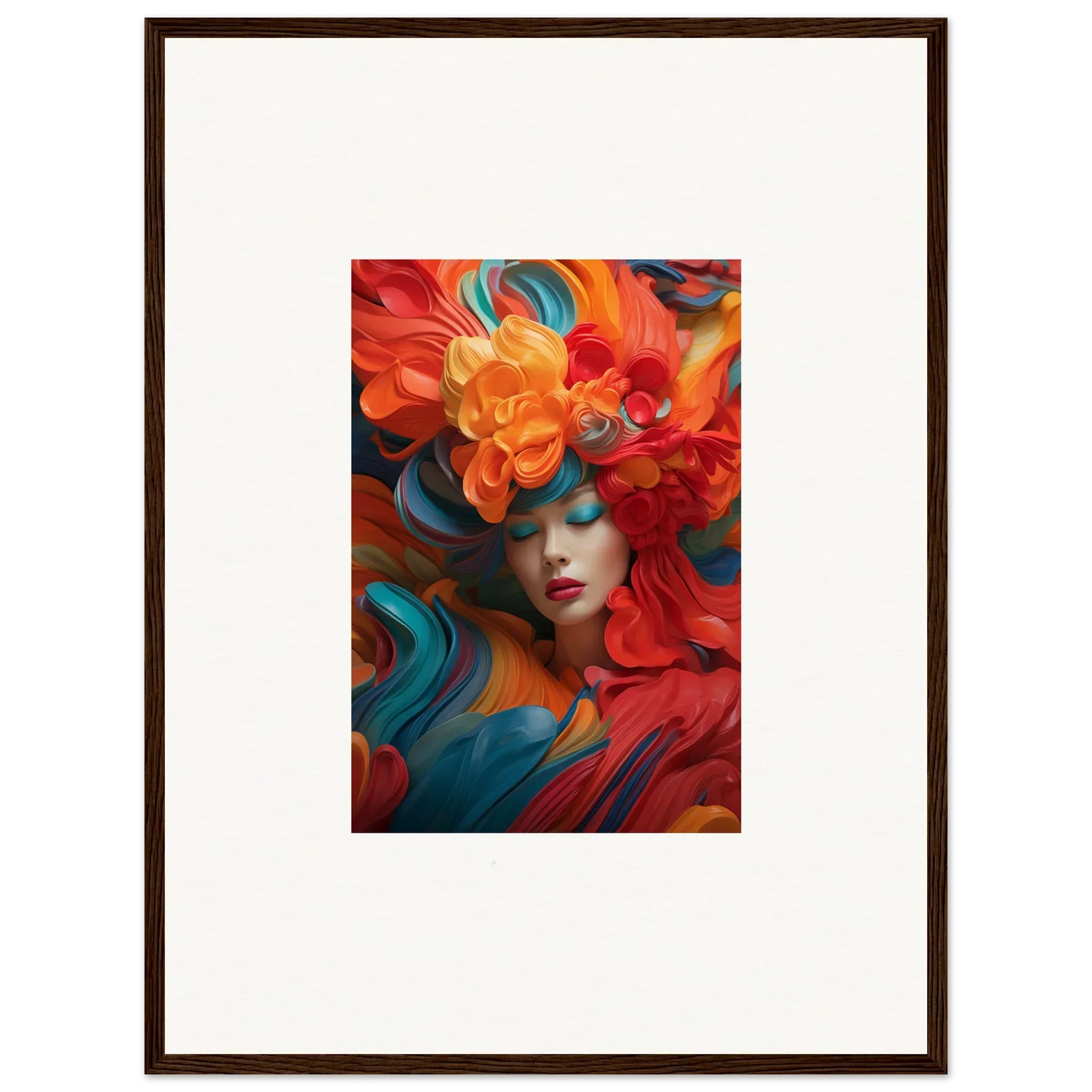 Vibrant canvas print of Floral Dream Ecstasy with floral and abstract design for room decoration