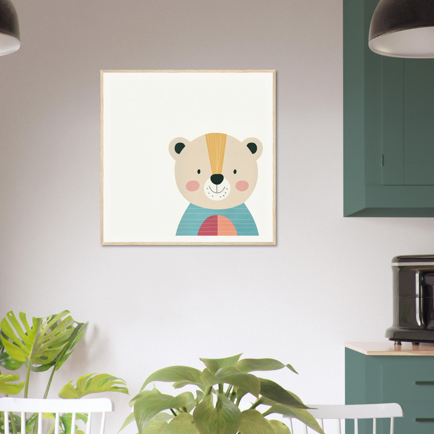 Cute cartoon bear illustration in a frame, featured in Gentle Bear’s Hypno product