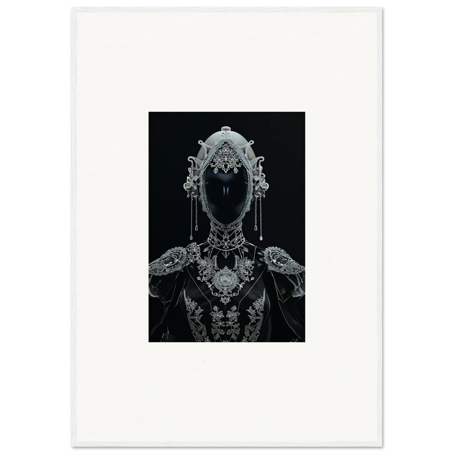 Ornate Gothic-style mask for a stunning Nebulae Princess room decoration canvas print