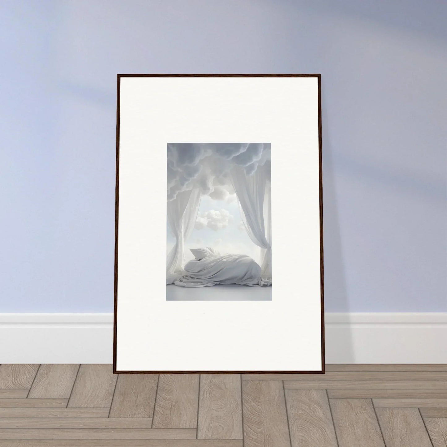 Framed canvas print of Heavenly Acres Whisper for dreamy room decoration vibes