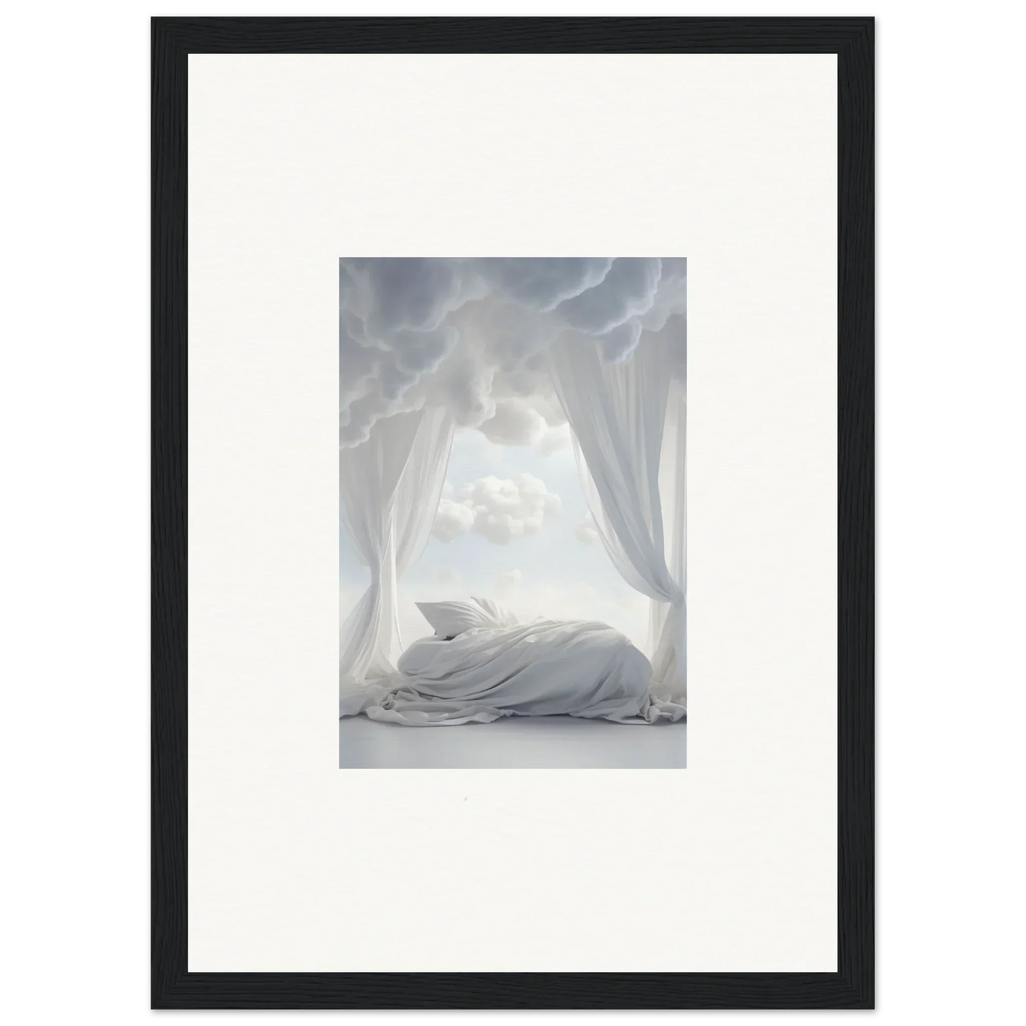 Sleeping white Arctic Fox cozy in snow for your Heavenly Acres Whisper canvas print