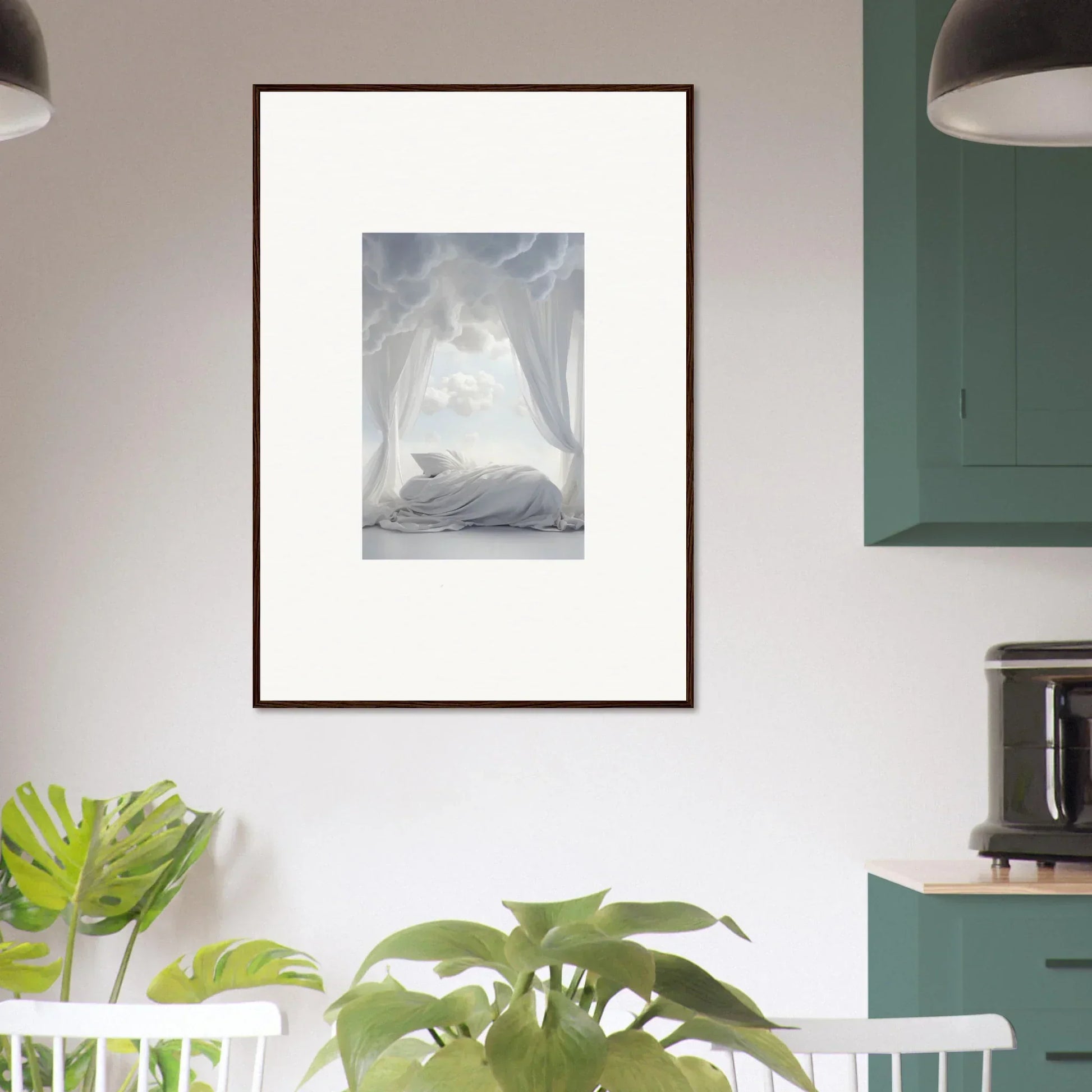 Framed canvas print of Heavenly Acres Whisper for dreamy room decoration