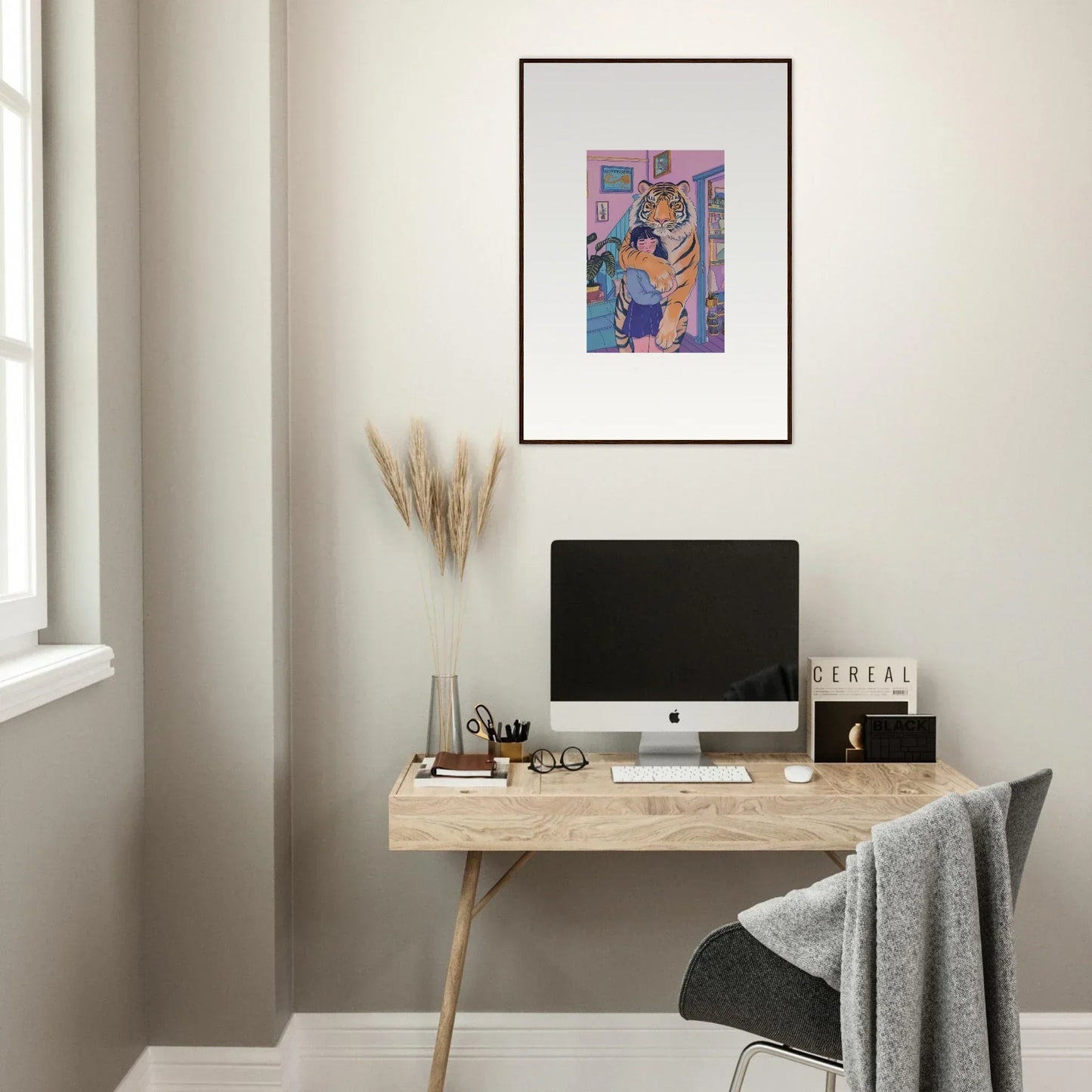 Colorful framed canvas print of Spirit Embrace for vibrant room decoration