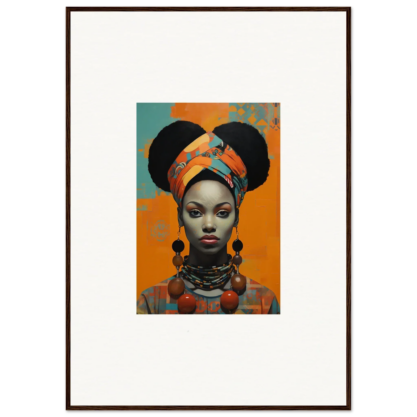 Vibrant African-inspired fashion portrait for Hues Dreamkeeper Sagrado special edition art™