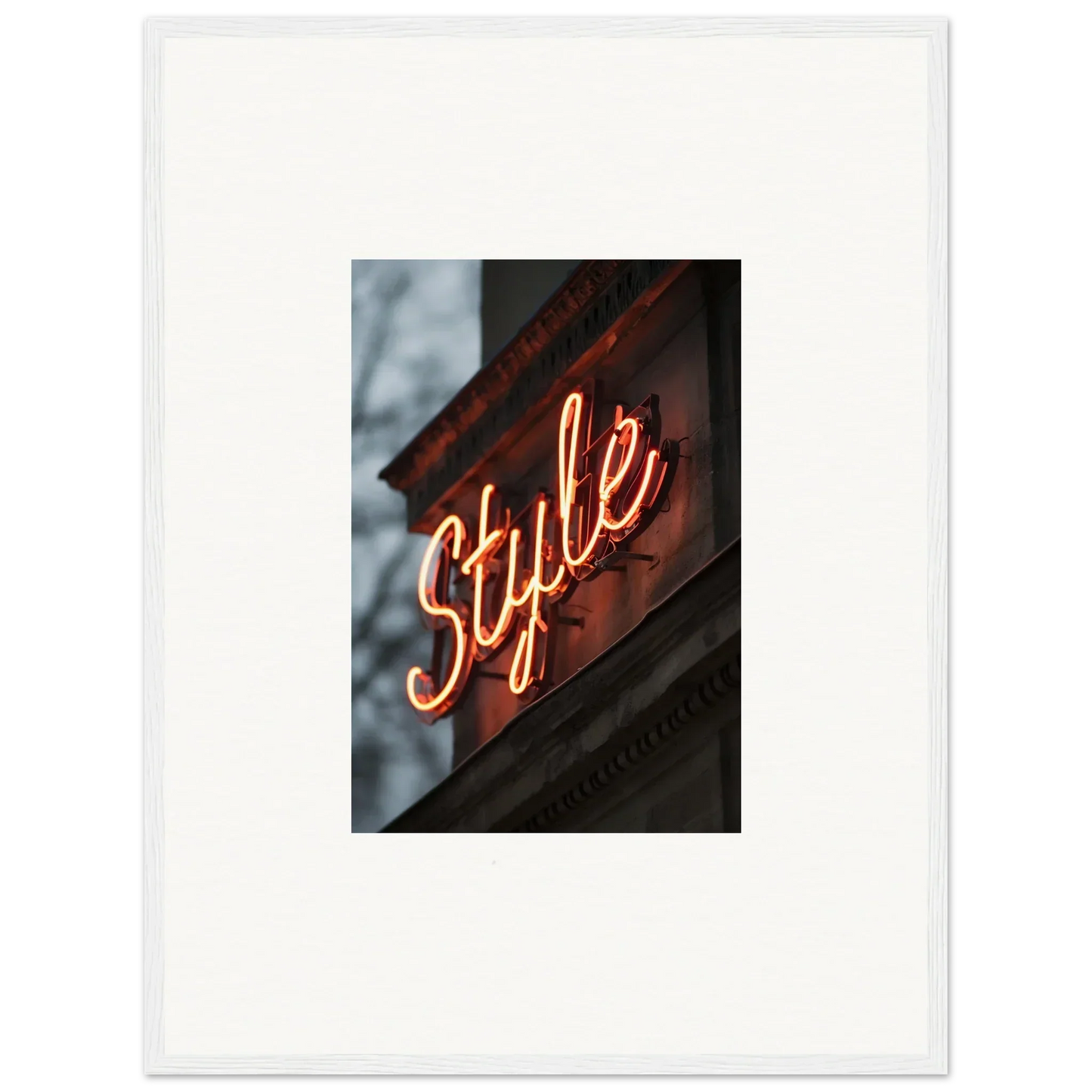 Neon Style sign in orange for trendy room decoration and unique wall art