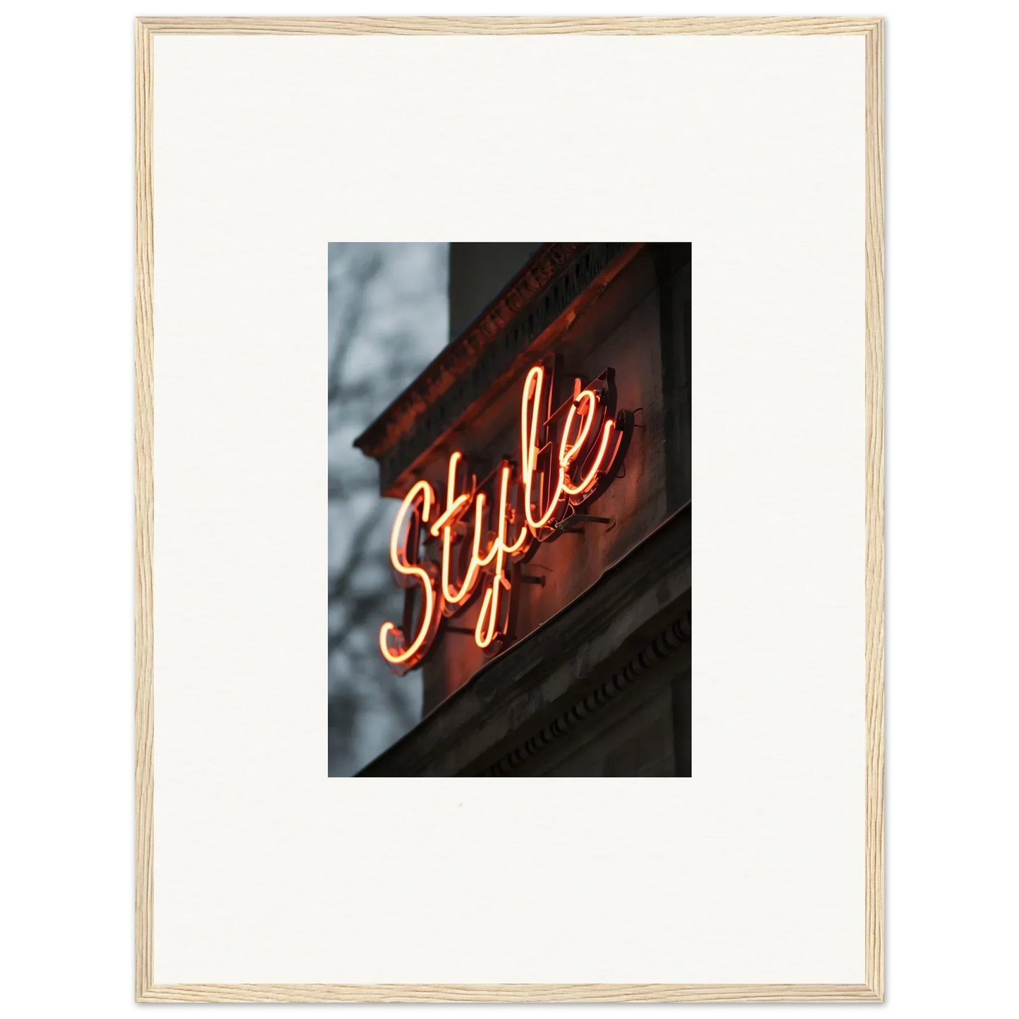 Neon Style sign for room decoration in the Illusion Luminist’s Echo canvas print
