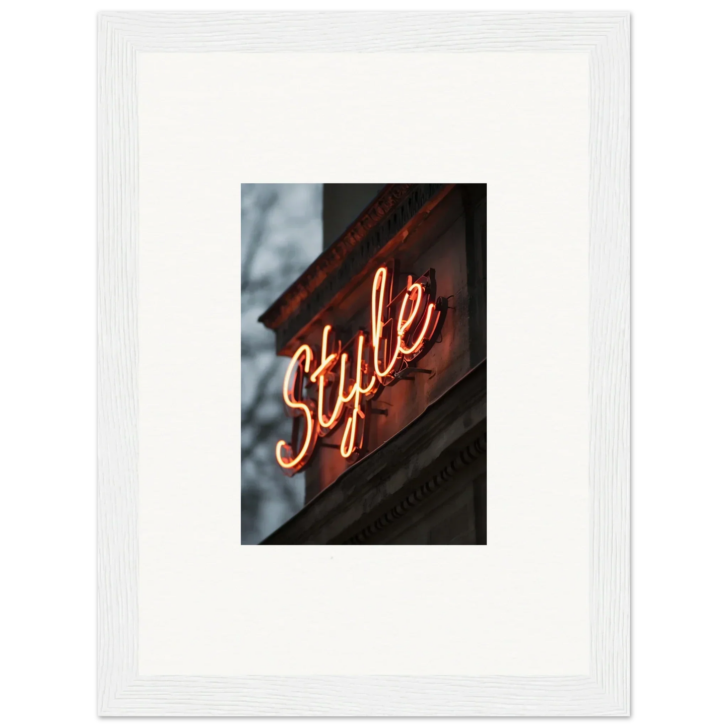 Neon Style sign for trendy room decoration in the Illusion Luminist’s Echo canvas print